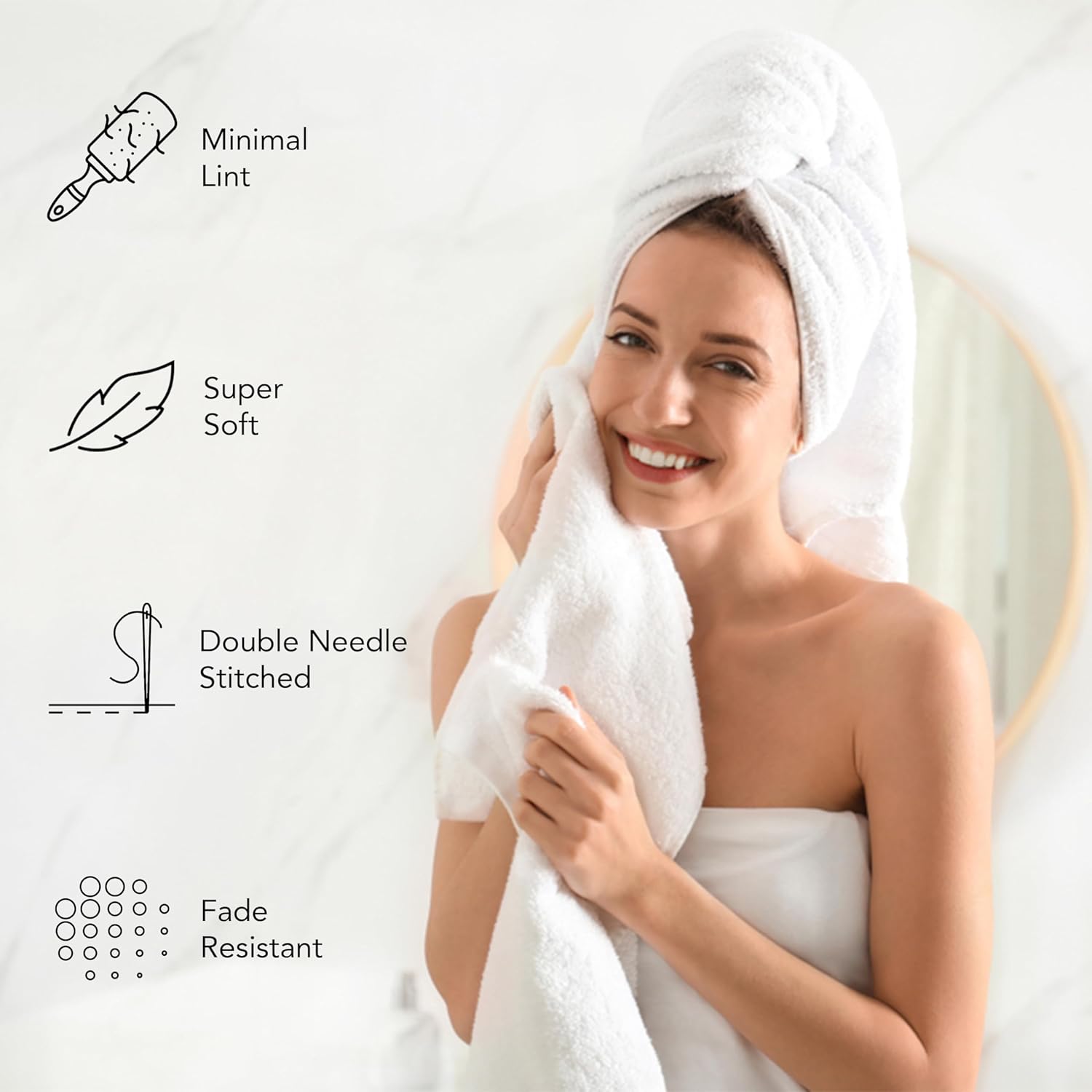 A1 Home Collections Burnt Caramel Bath Towels Pack of 4