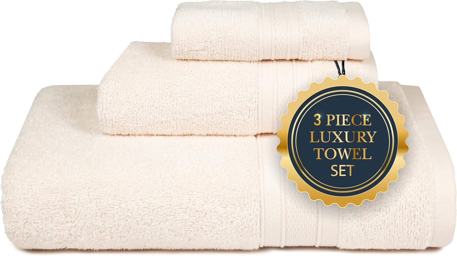 Luxury 100 Cotton Towels Set for Bathroom Use