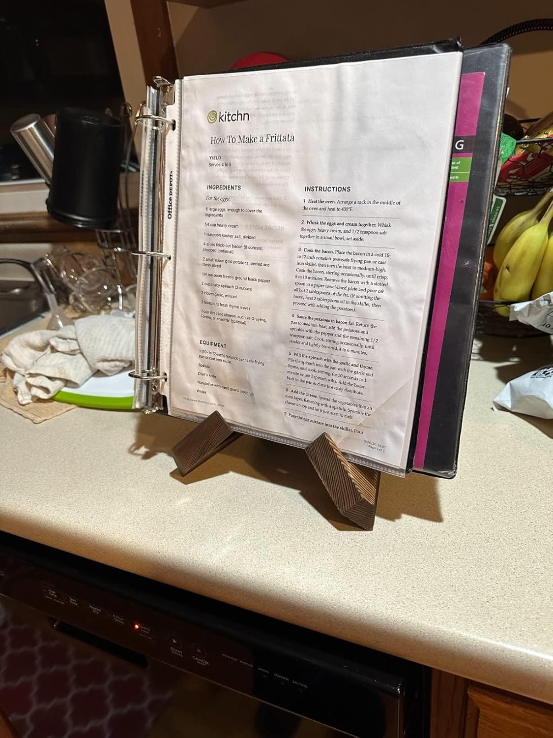 Cookbook Stand for Kitchen Rustic Design for Women