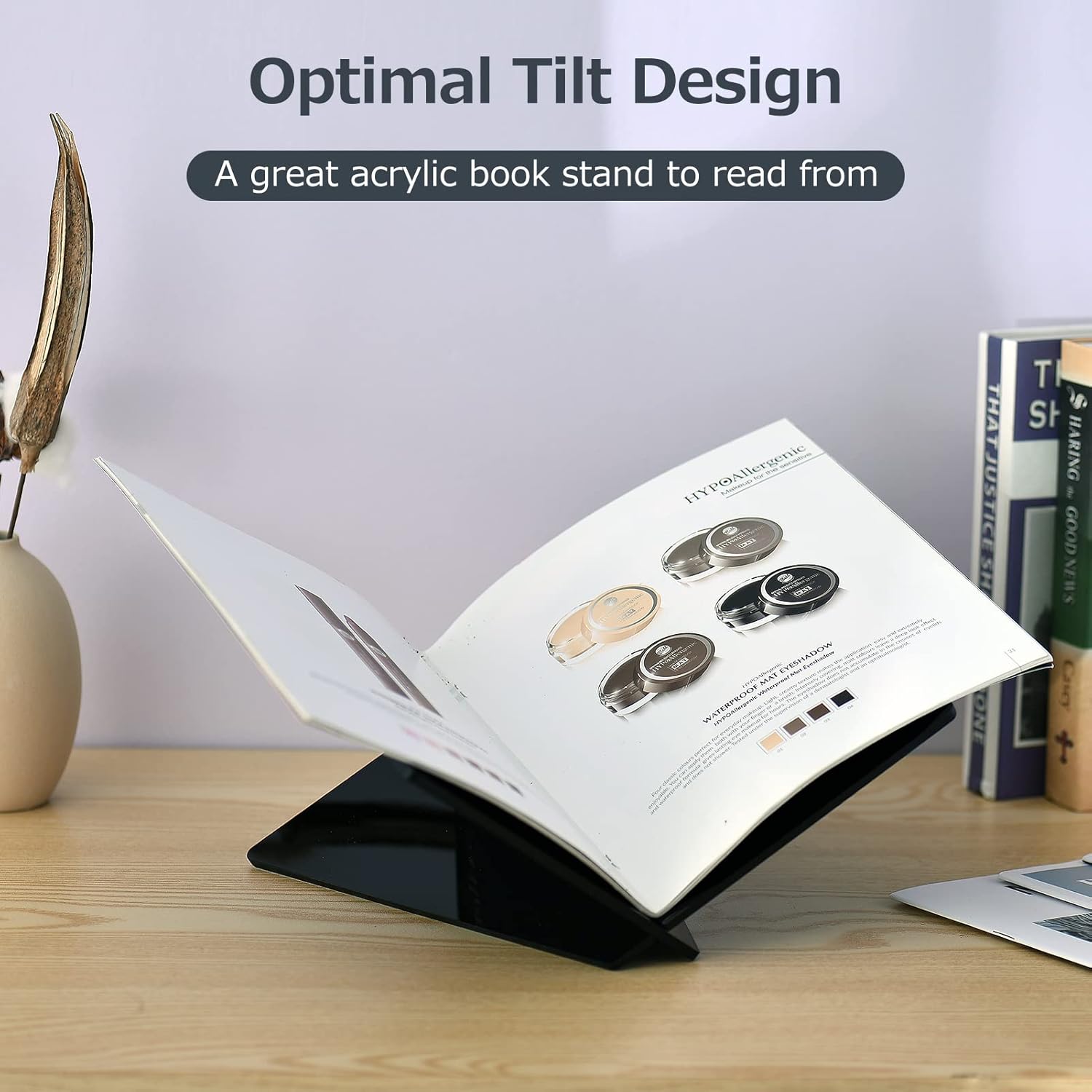 Organizing X-Shaped Acrylic Book Holder