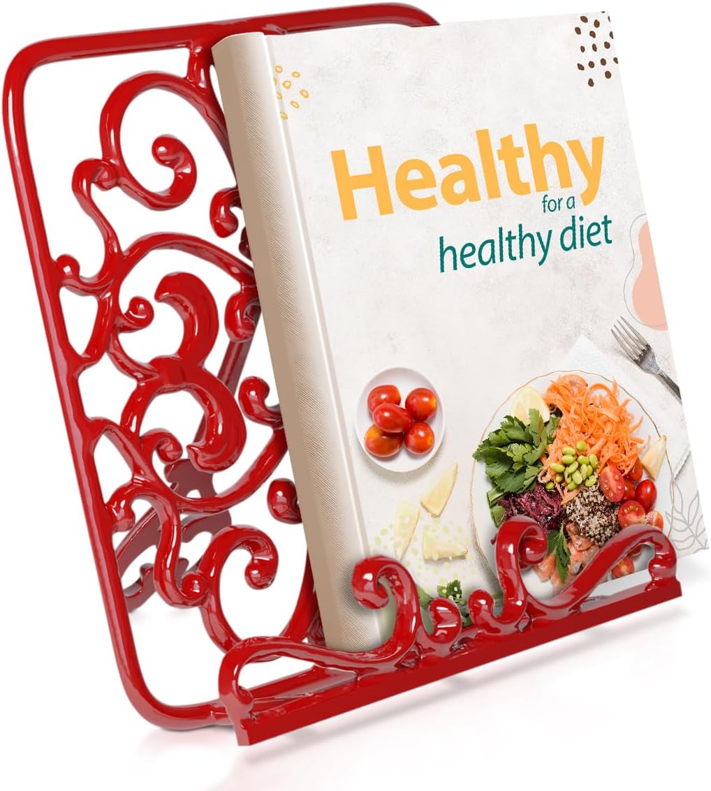 Comfify Cast Iron Recipe Stand - Durable Elegant for Kitchen Convenience