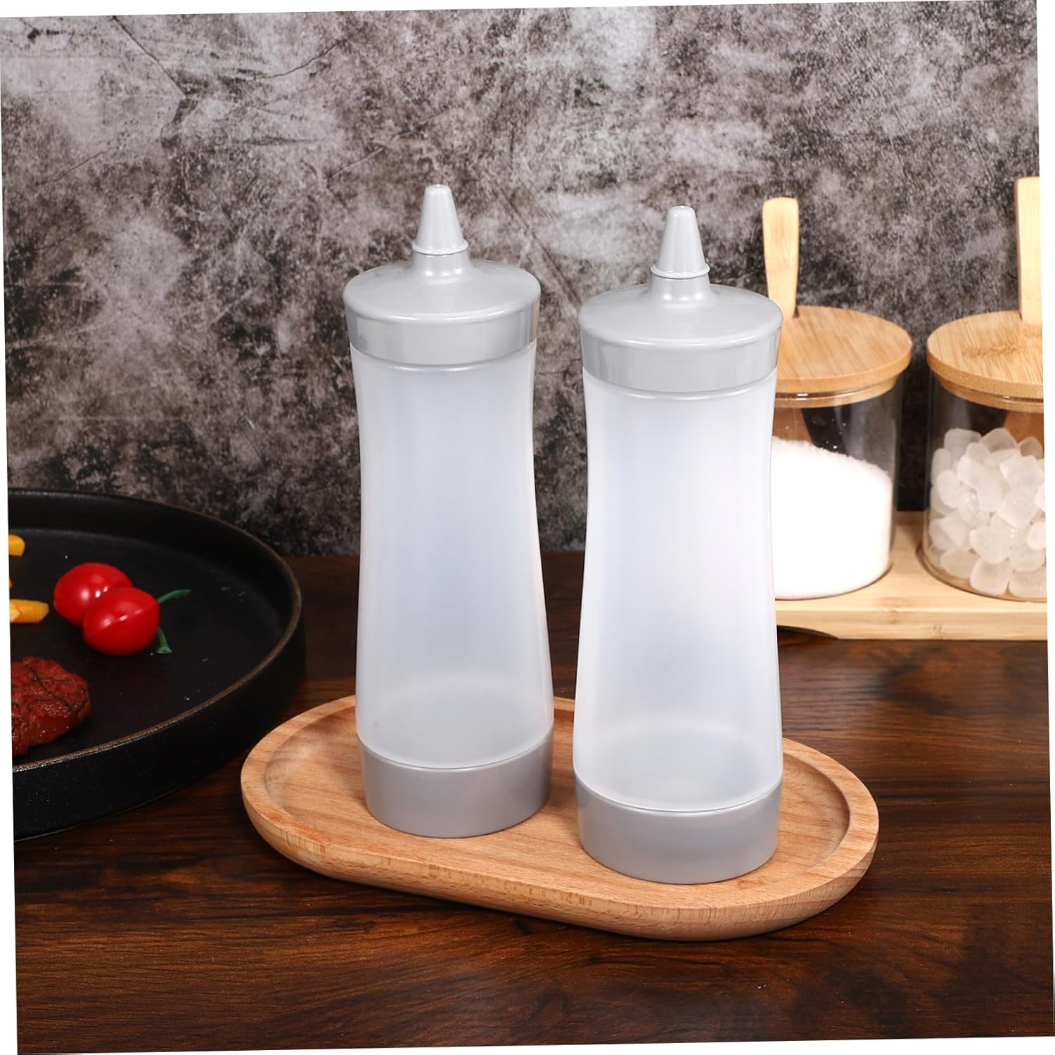 4-Pack Non-Deformable Squeeze Bottles Kitchen Essential Companion