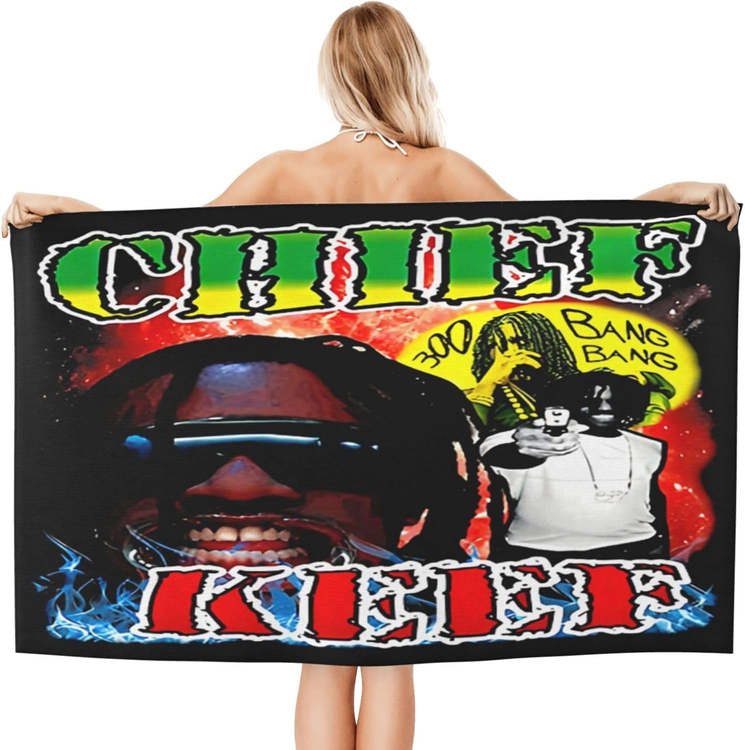 Utxnjskl Chief Music Keef Microfiber Bath Towel Quick Dry Beach Travel 52x32 In