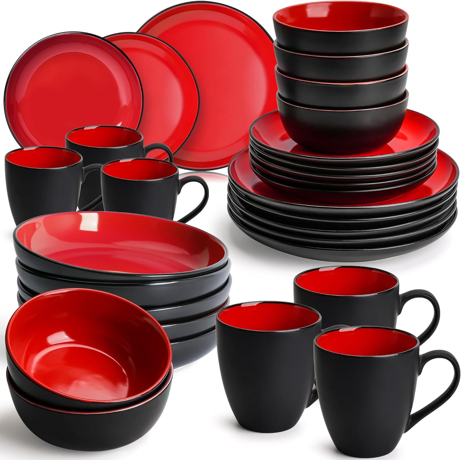 Elegant Dinnerware Set for 6 Durable Chic