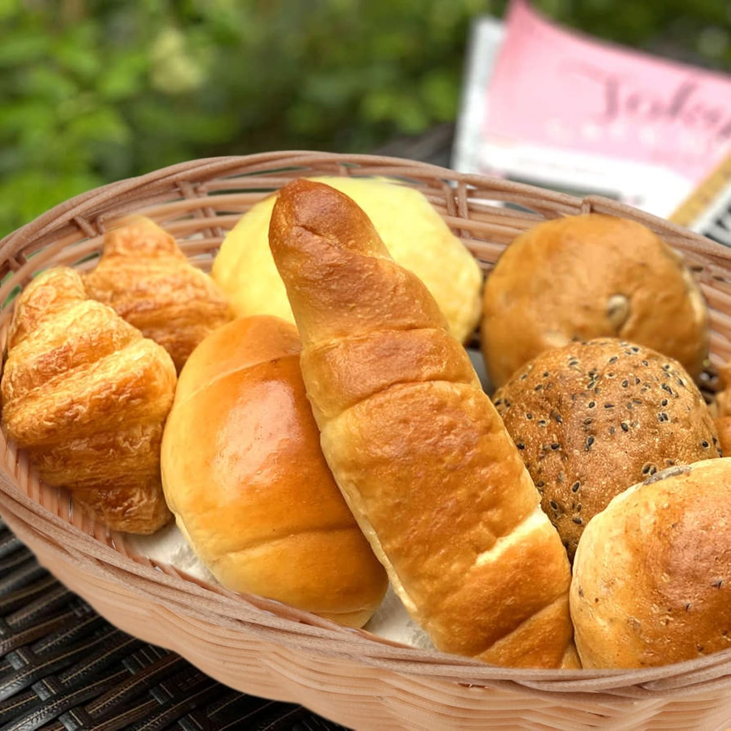 15-Piece Set - Elegant Wicker Bread Baskets for Kitchen Home Storage