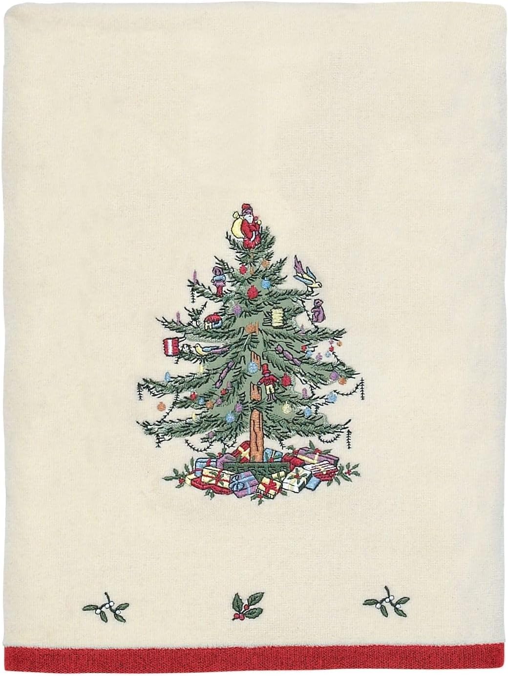 Spode Christmas Tree Bath Towel 100 Cotton Soft Absorbent Machine Washable