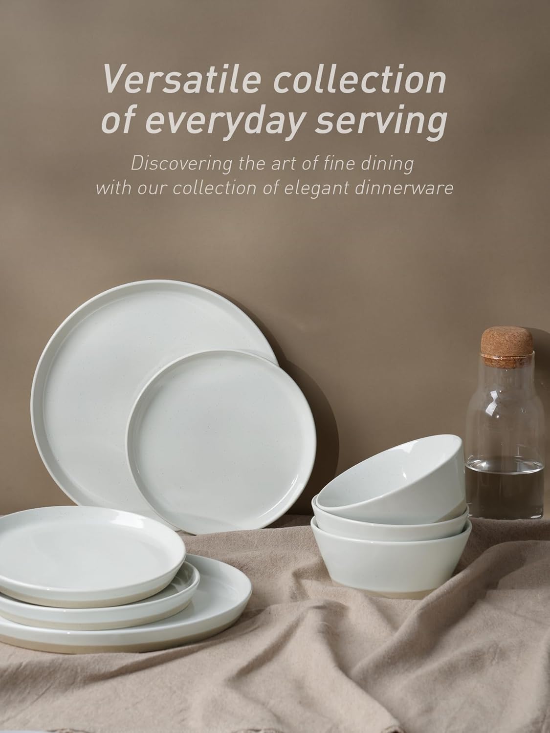 Famiware Saturn Dinnerware Set - Elegant Dinner Salad Plates 8-Piece Set