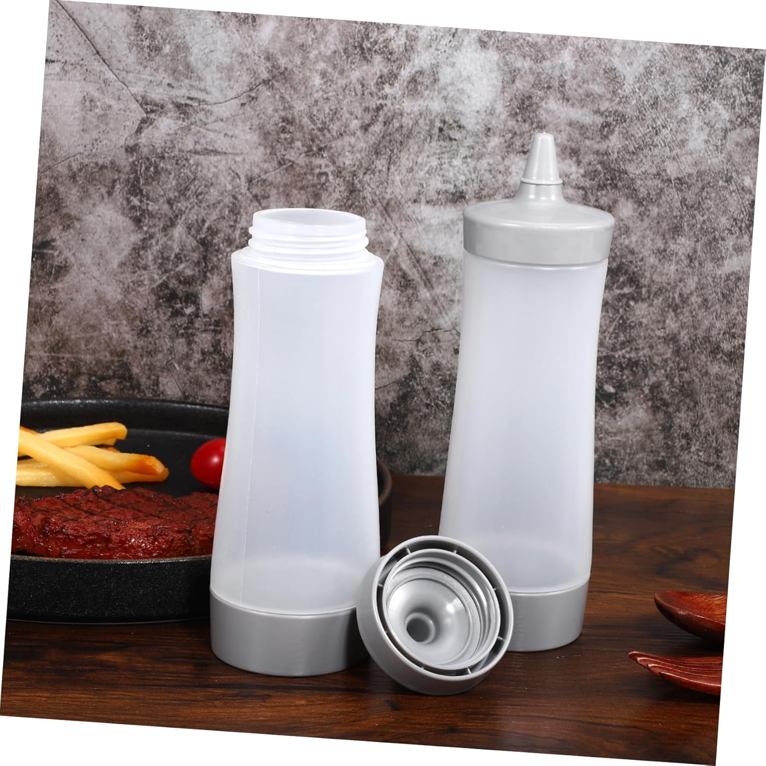 4-Pack Non-Deformable Squeeze Bottles Kitchen Essential Companion