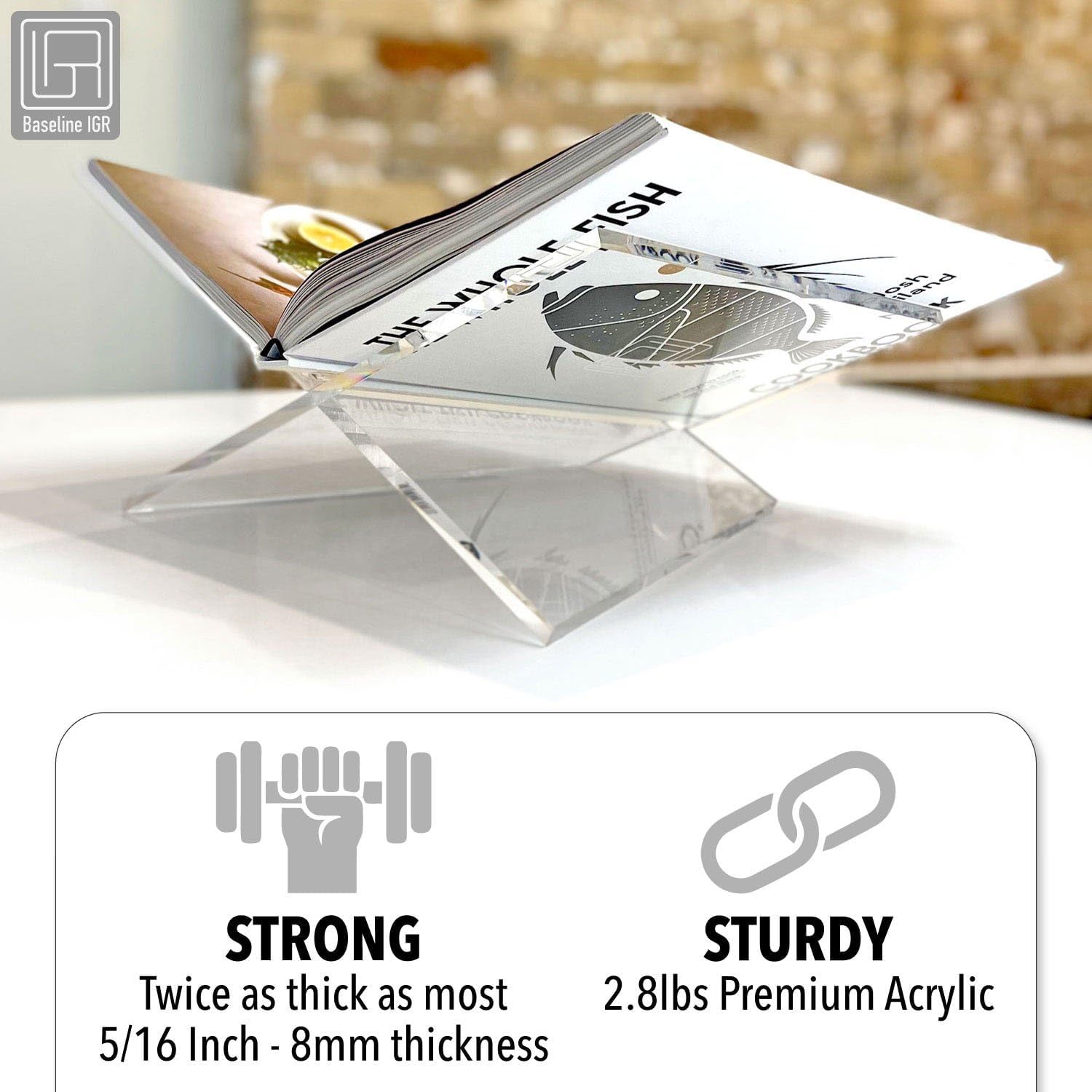 Baseline IGR Medium Clear Acrylic Book Stand