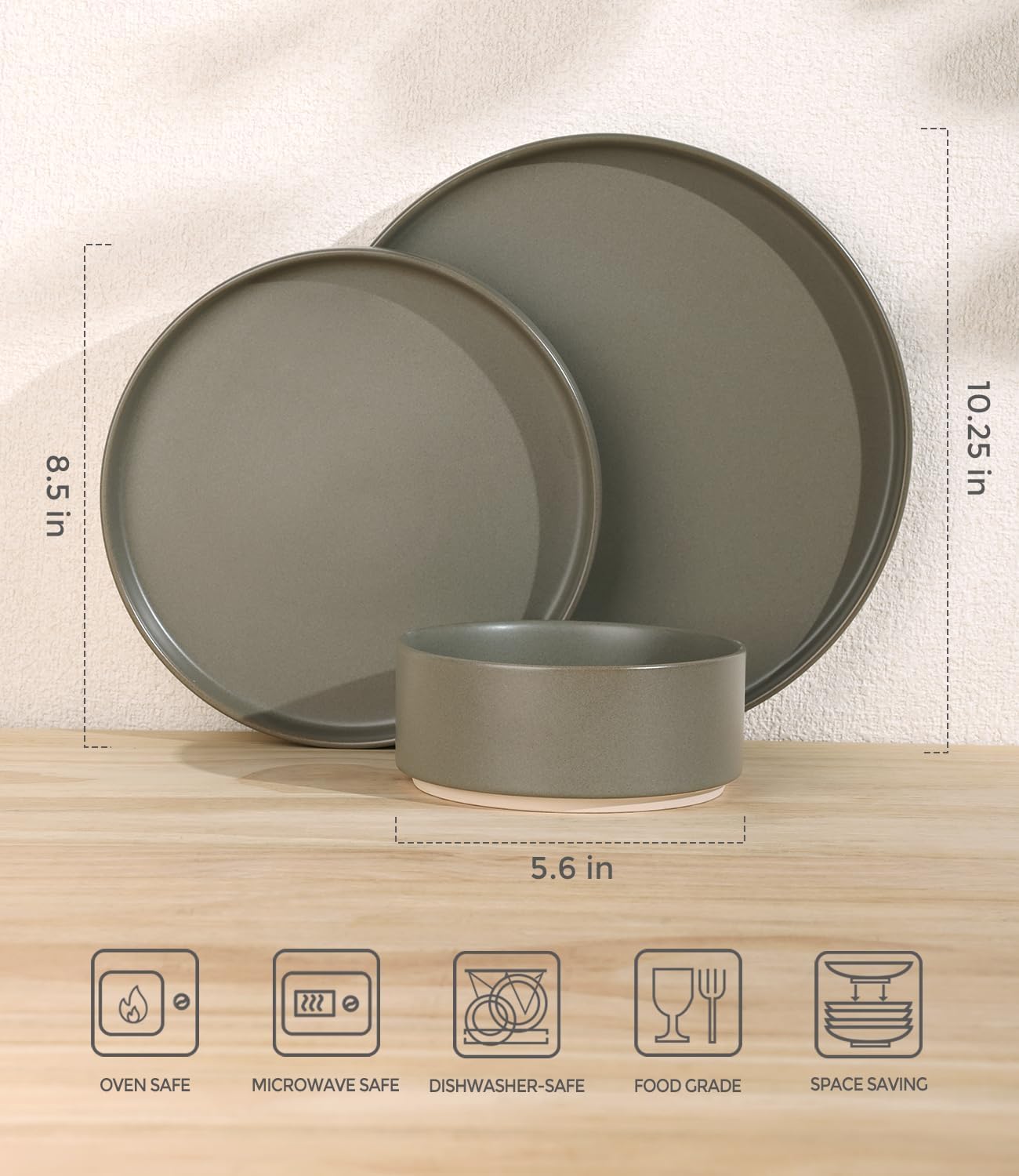 Terra Handmade Ceramic Dinnerware Set for 4