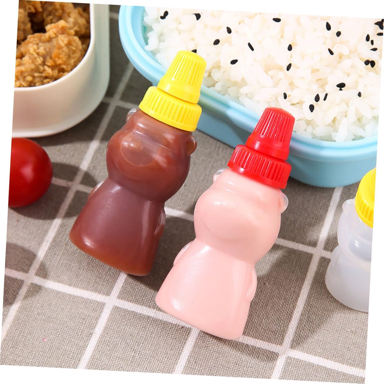 Mini Bear Ketchup Bottles Set of 8