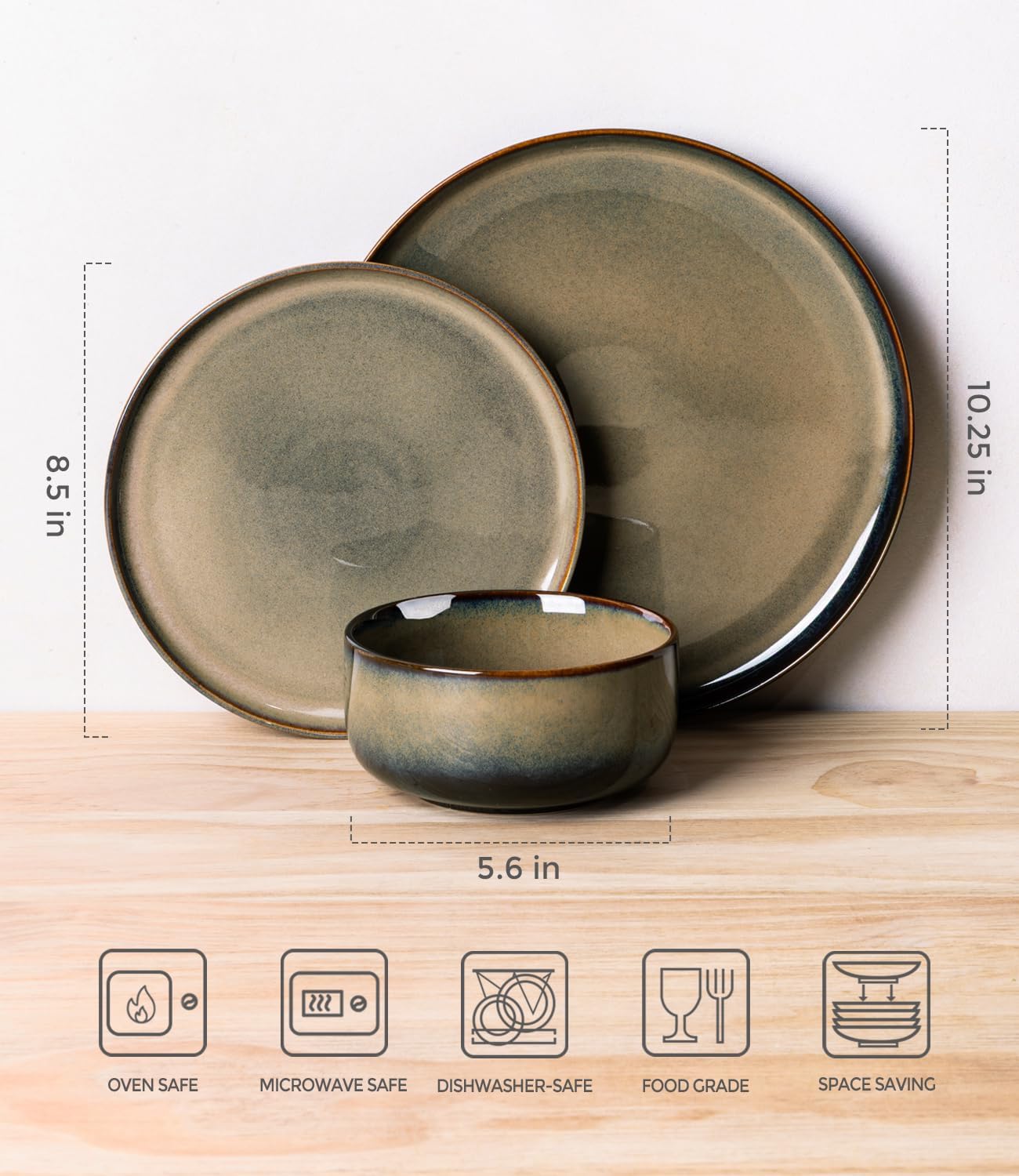 Handmade Ceramic Dinnerware Set for 4