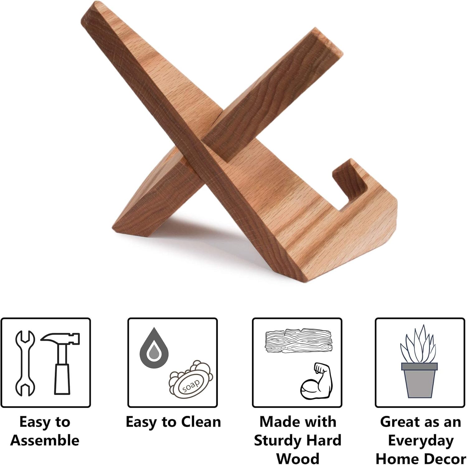 Handmade Wooden Farmhouse Cookbook Stand