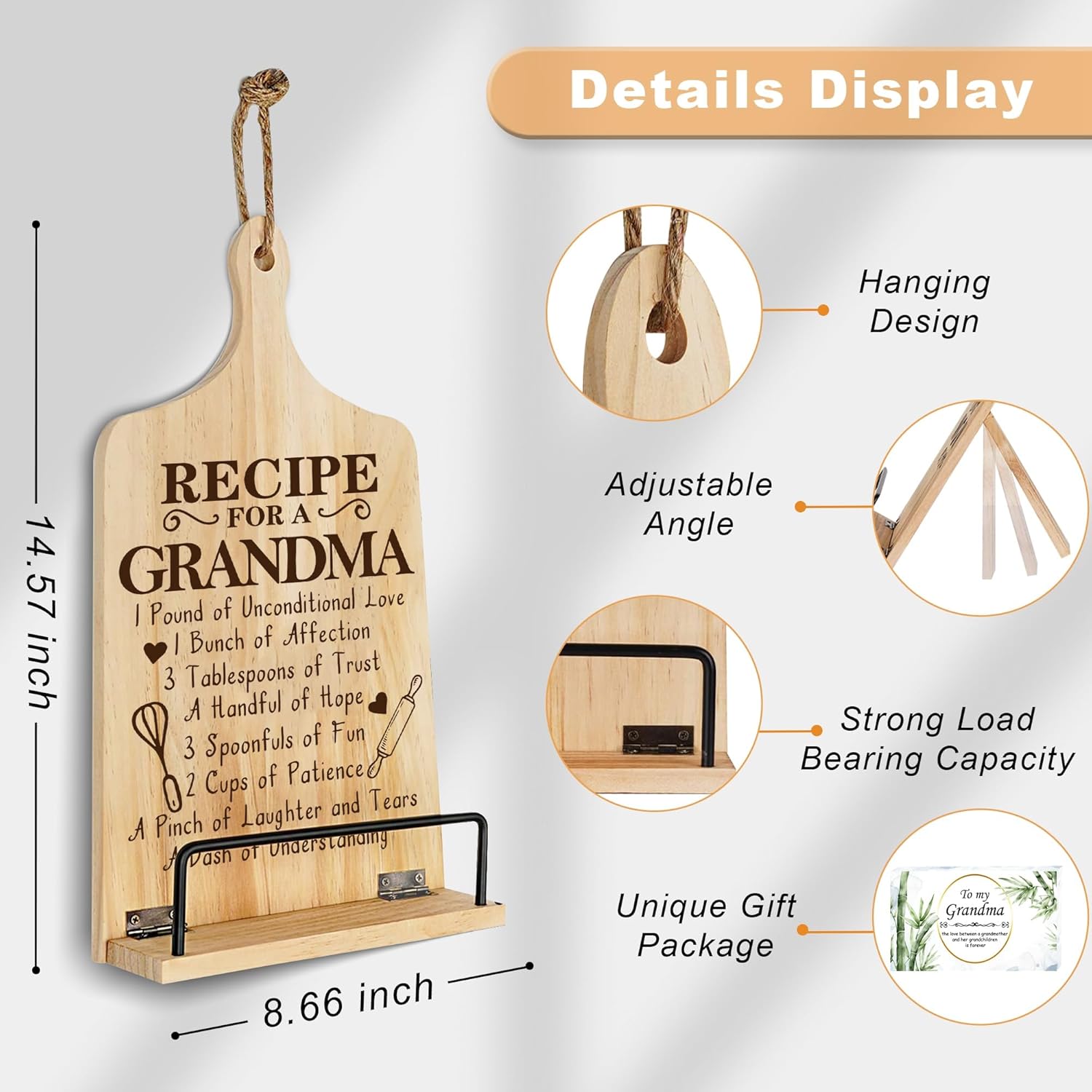 Grandmas Cozy Recipe Stand Christmas Gift