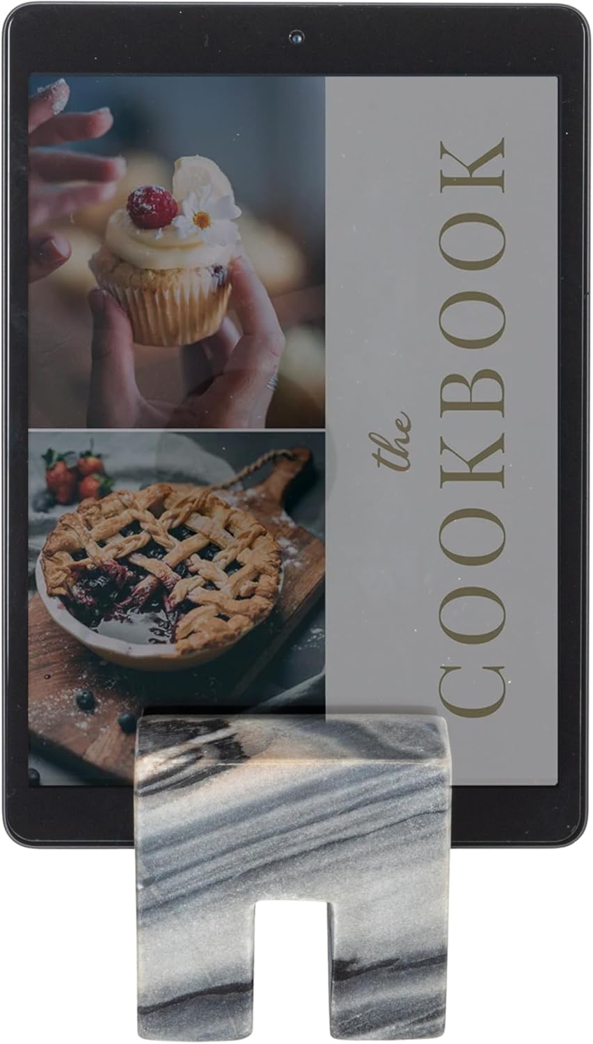 Creative Co-Op Gray Marble Cookbook Stand