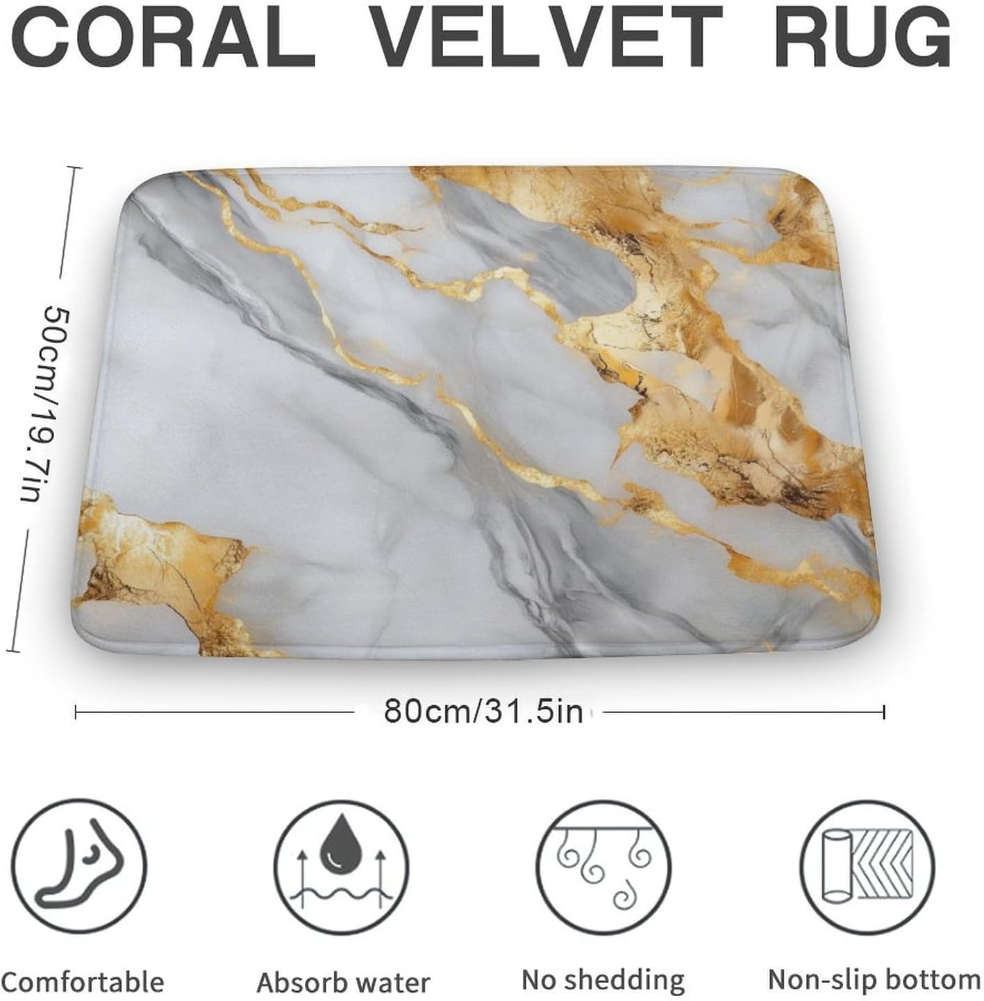 Luxurious Coral Velvet Bathroom Rugs