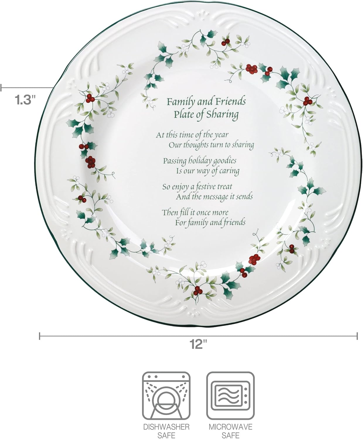 Pfaltzgraff Winterberry Friends and Family 12-Inch Plate - Perfect for Sharing