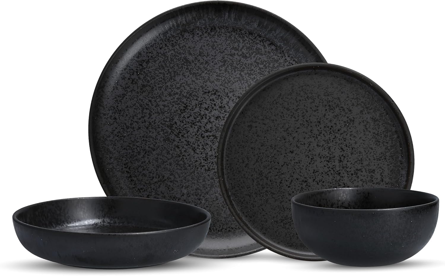 Fortessa Stoneware 16-Piece Dinnerware Set for Home Gifting Midnight