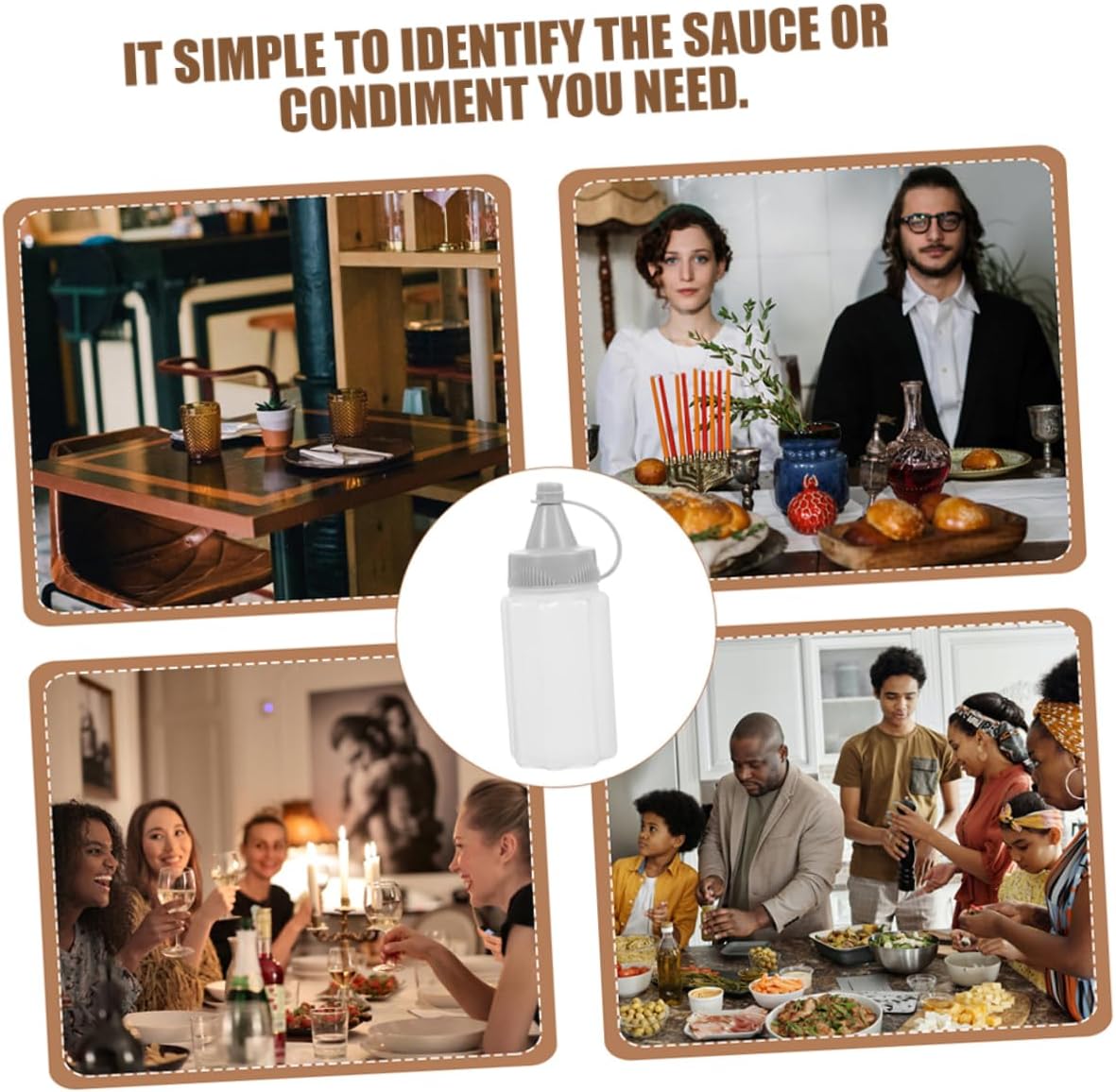 Luxshiny 8PCS Portable Condiment Squeeze Bottles