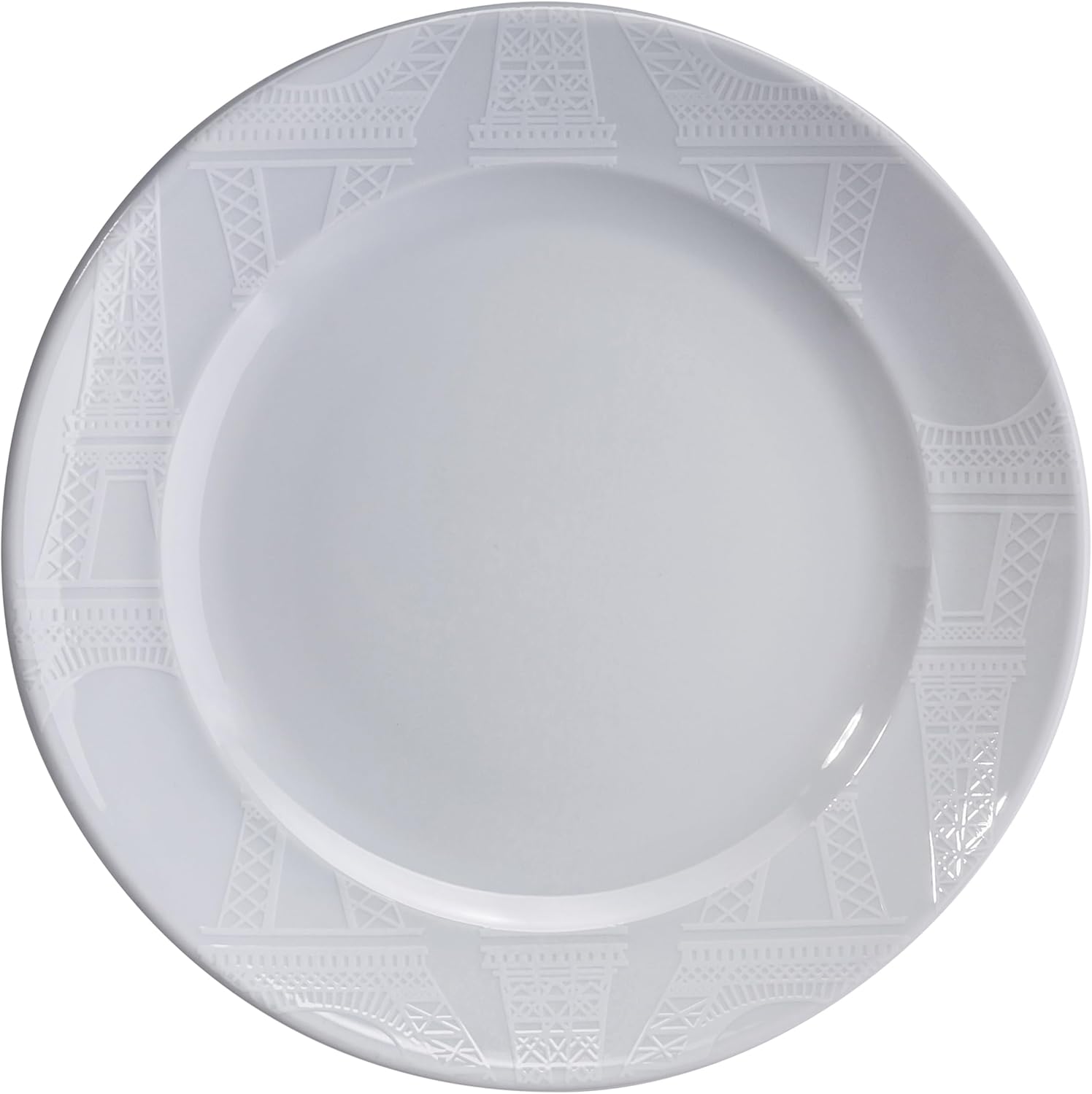Pillivuyt Paris Collection 4-Set White Porcelain Dinner Plates