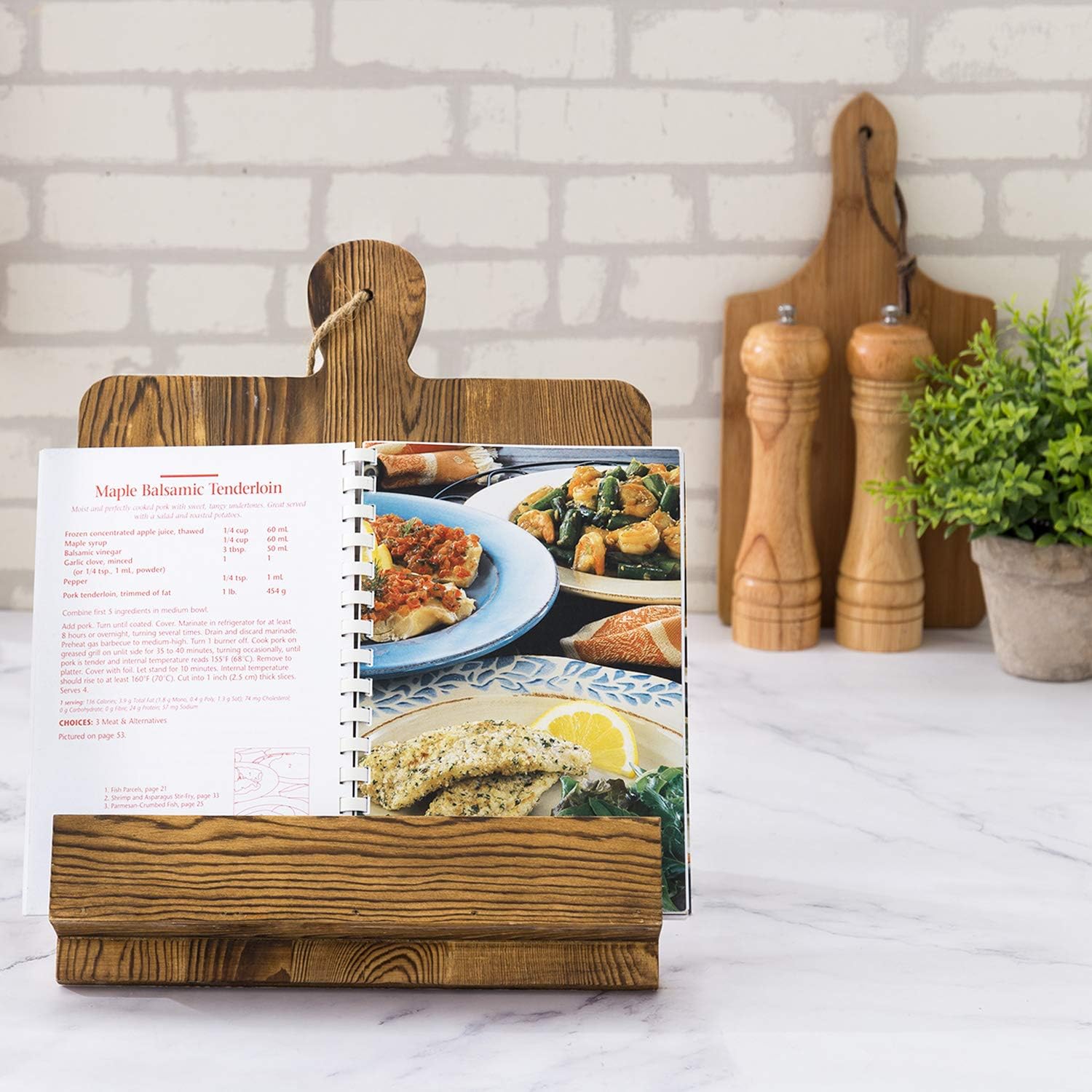 Rustic Kitchen Cookbook Stand