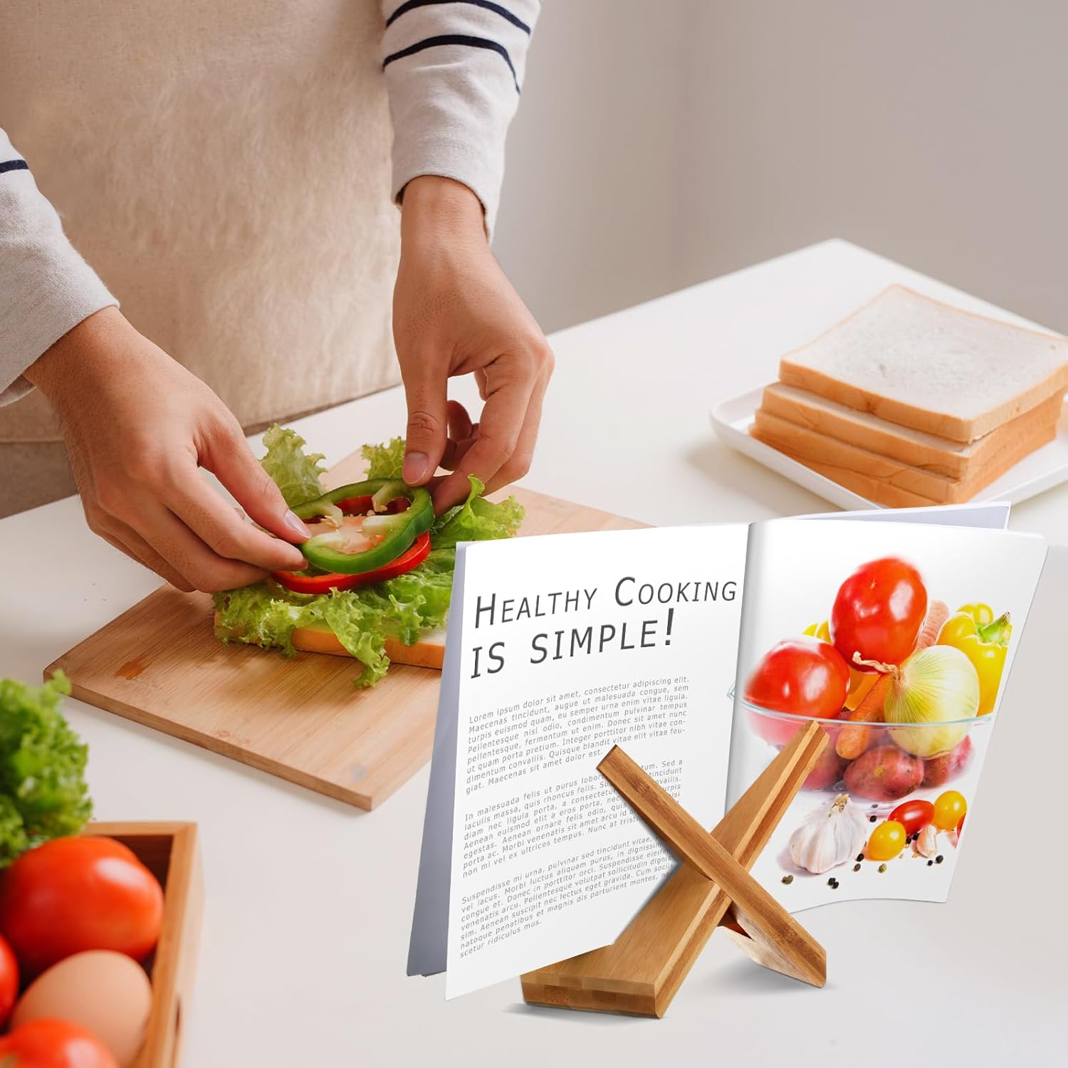 Bamboo Cooking Stand for the Kitchen Rustic and Functional Design