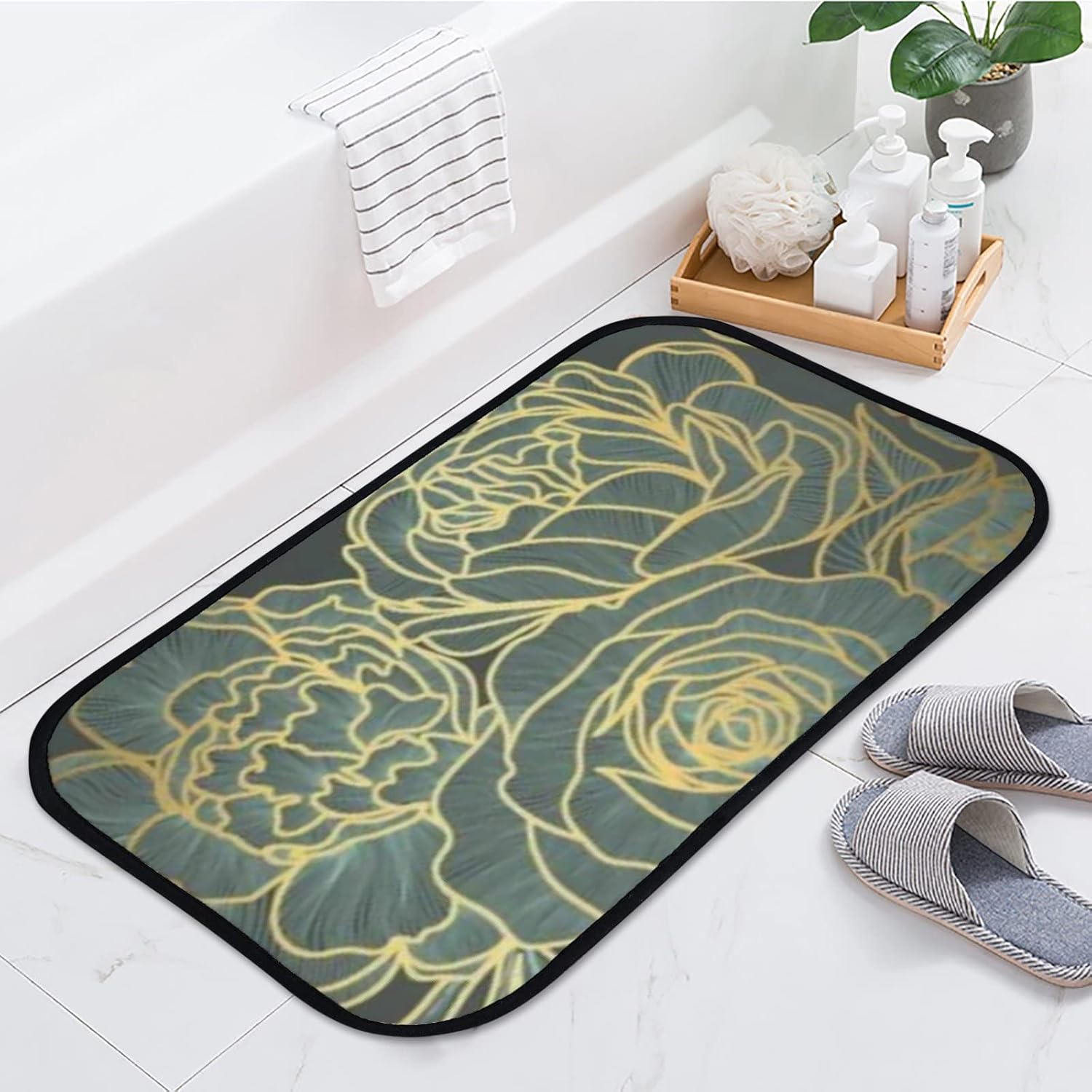 CHIGUA Ultra Soft Non-Slip Bath Rug Mat 236x157in 1