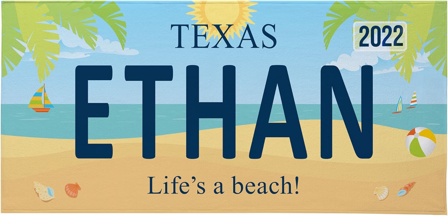 Personalized Roadtrip Beach Towel