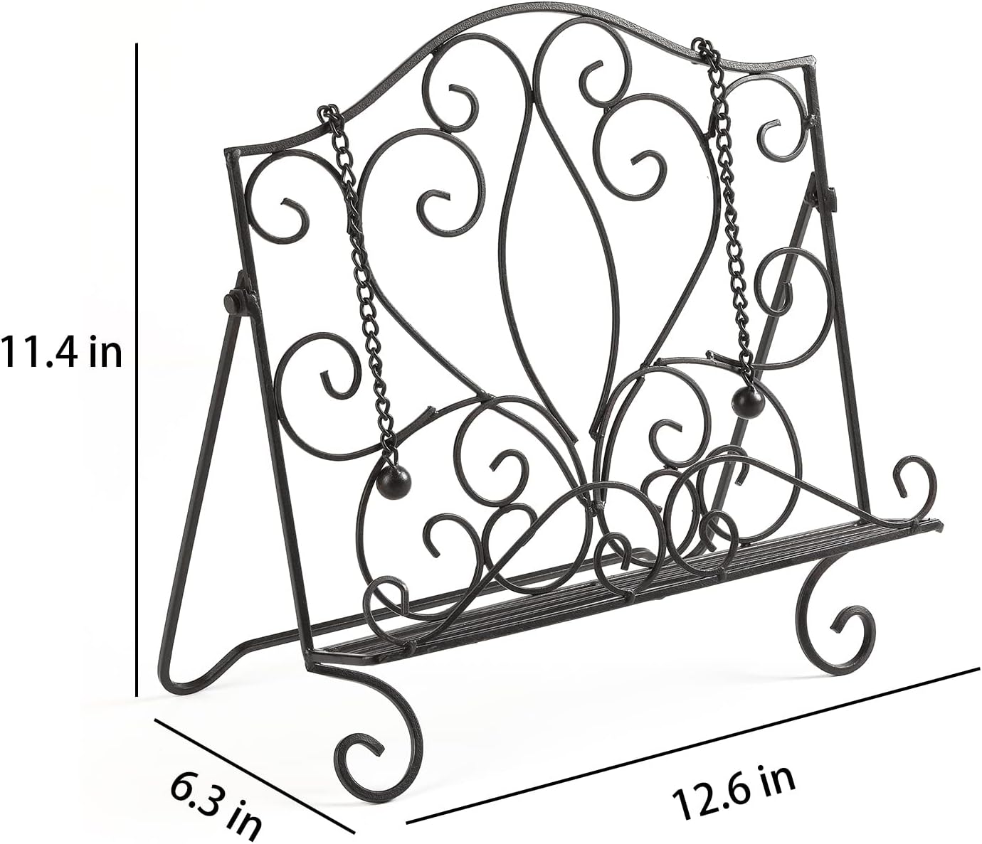 Best Metal Cookbook Holder with Scrollwork for Kitchen Purchase