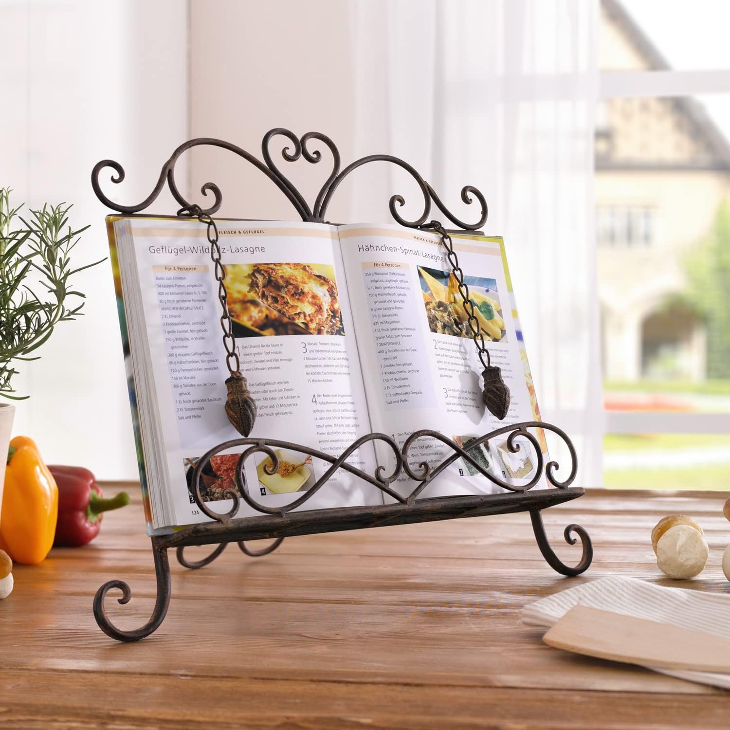 Westcharm Holiday Gift Antique Metal Cookbook Stand