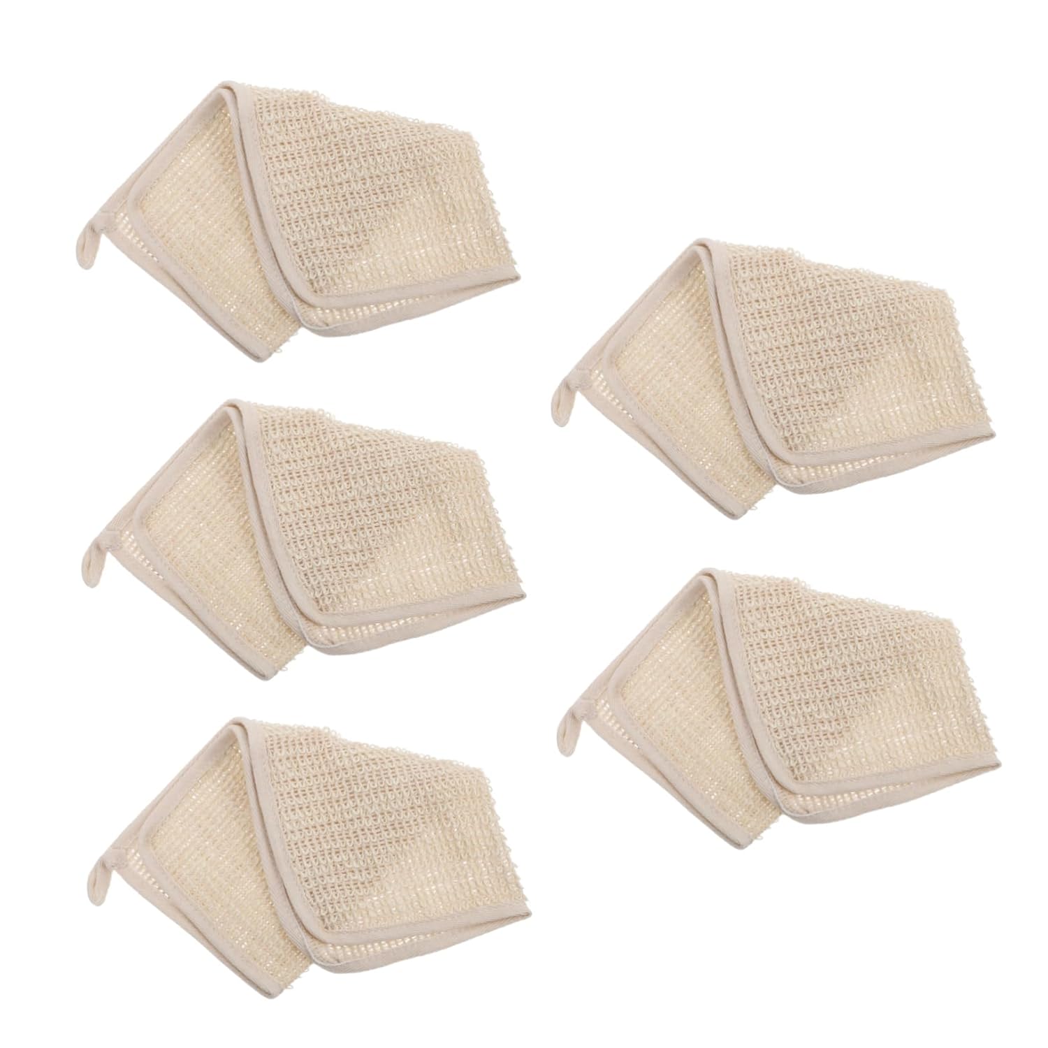 Reusable Exfoliating Linen Square Bath Towel Set