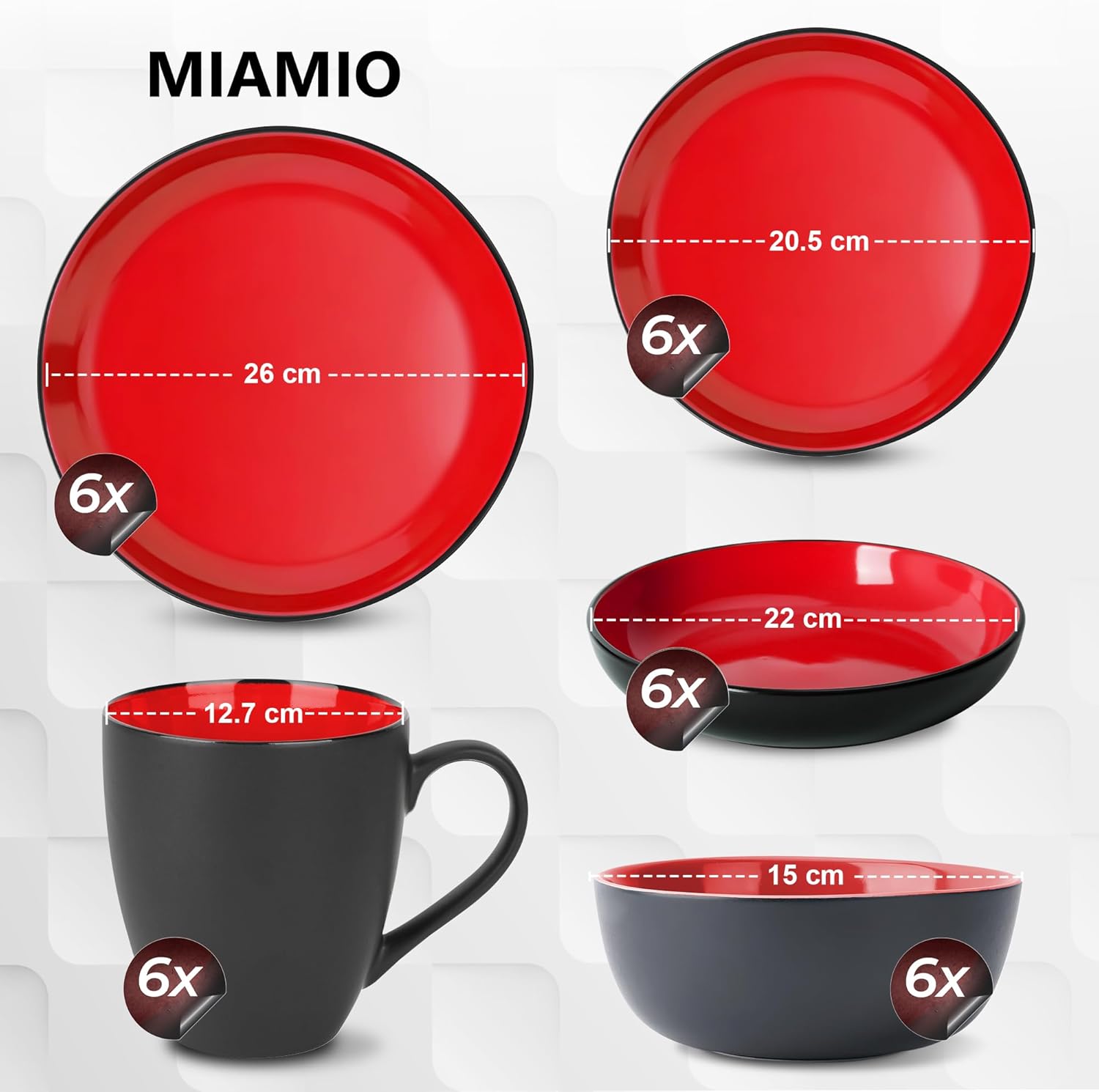 Elegant Dinnerware Set for 6 Durable Chic