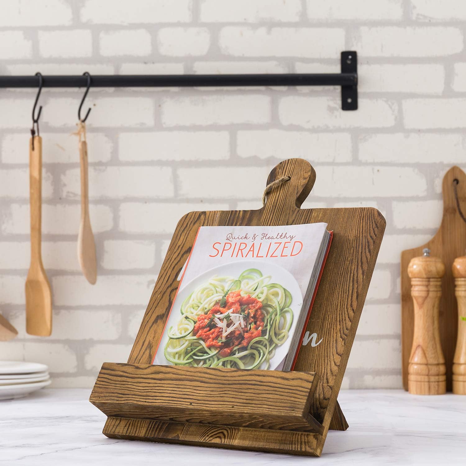 Rustic Kitchen Cookbook Stand