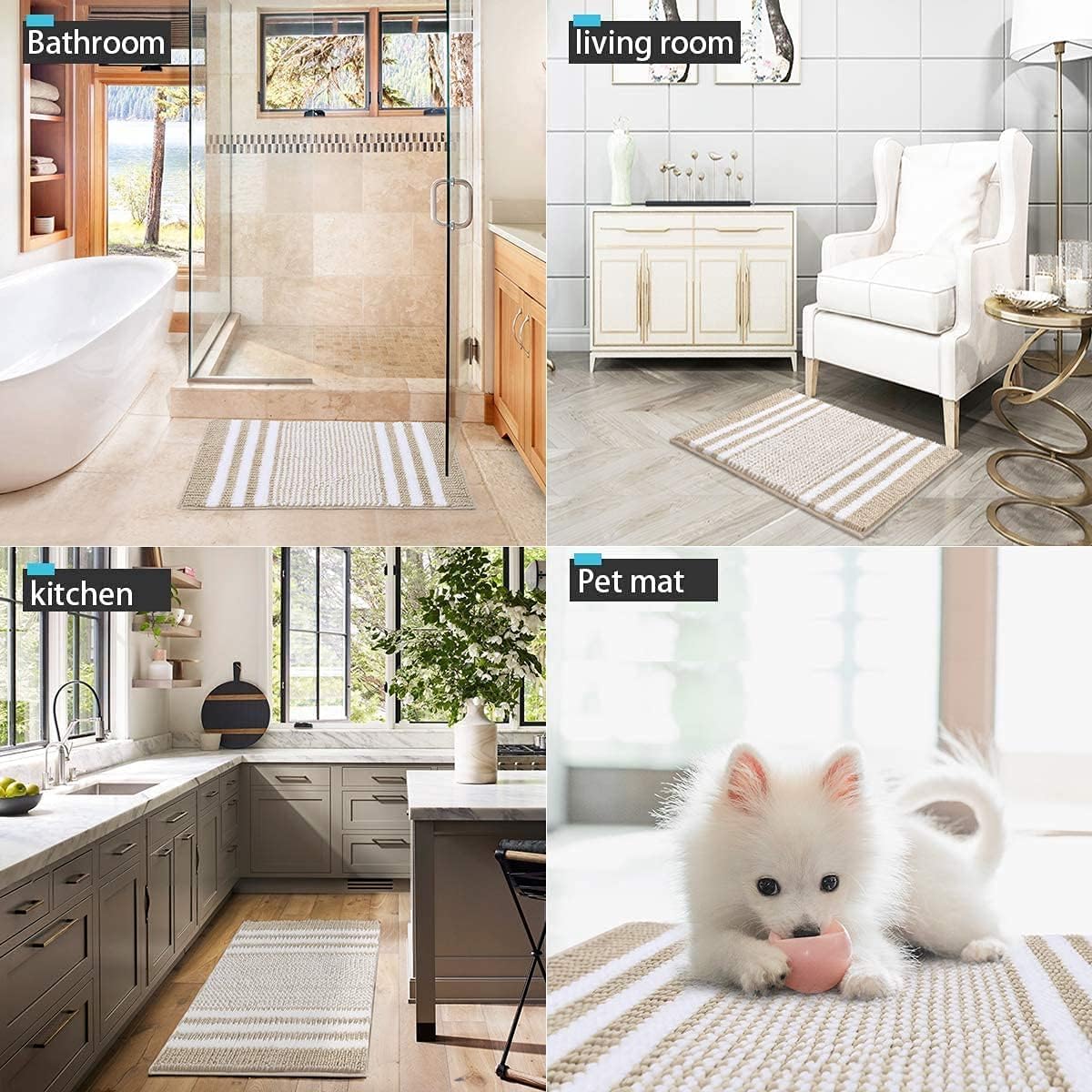 Tindbea FluffySoft Bath Mat Set