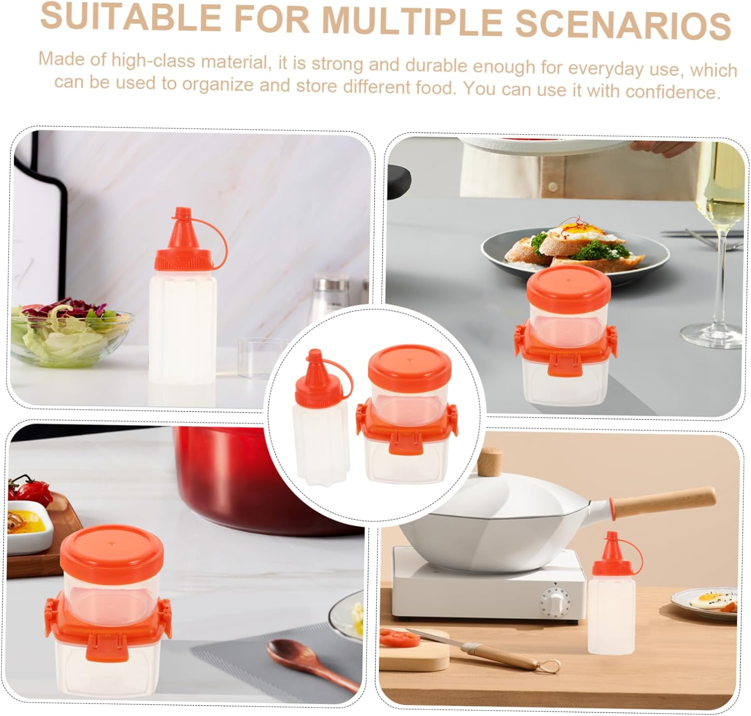 Ciieeo Sauce Bottle Set for Condiment Storage