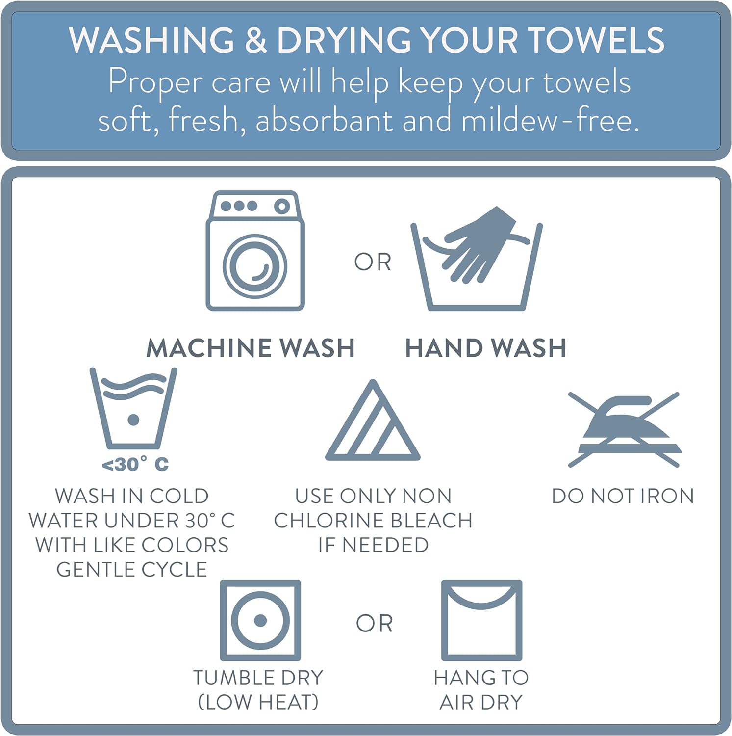 NY Loft 100 Cotton Towel Set 6 Piece