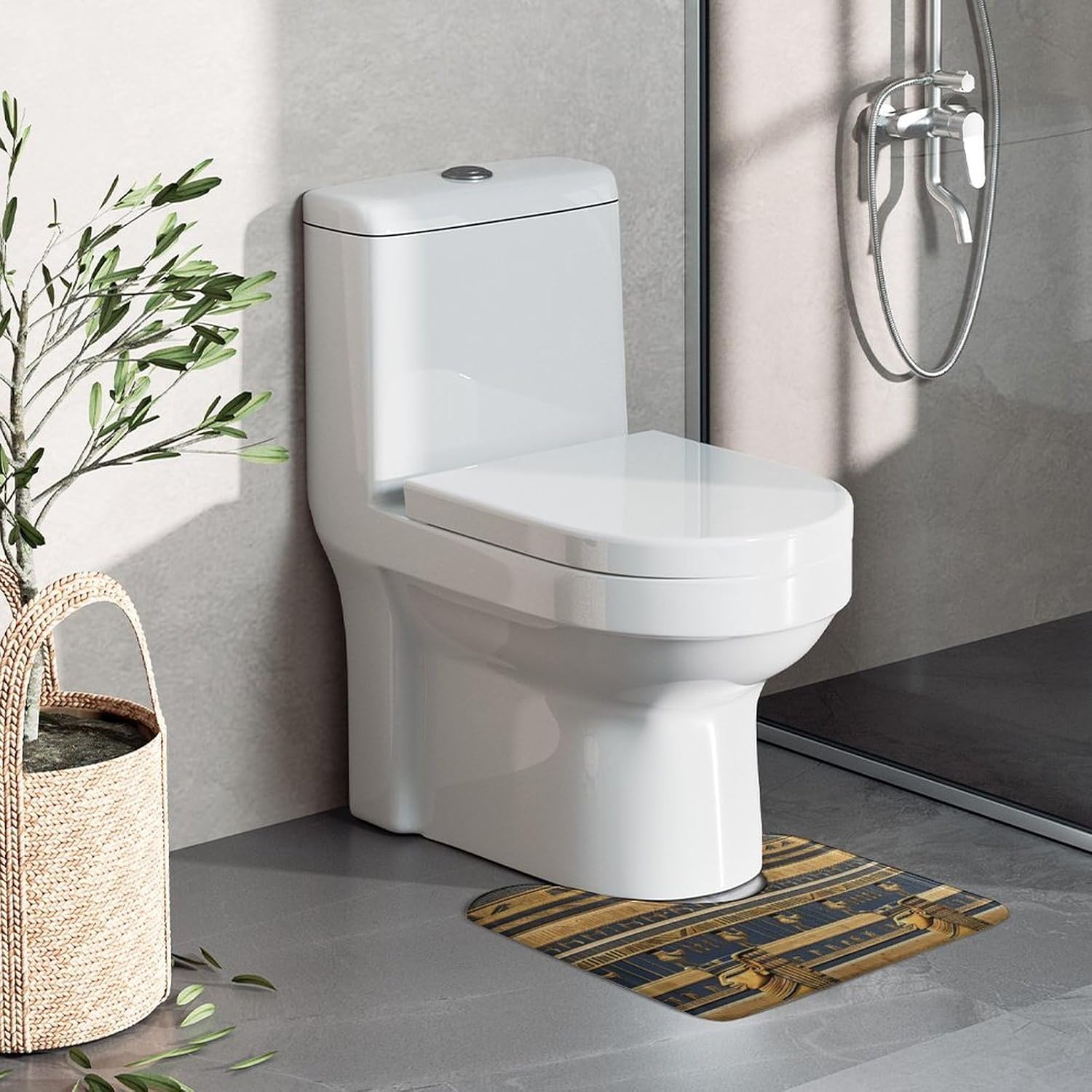 Egyptian Pharaonic Soft Non-Slip Cartoon Toilet Rugs for Home Use