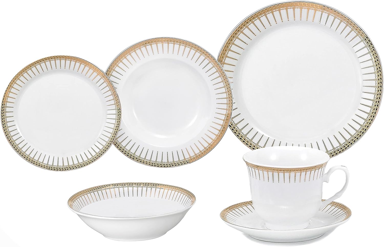 Versatile Dining Experience Aria Dinner Set by Lorren Home Trends