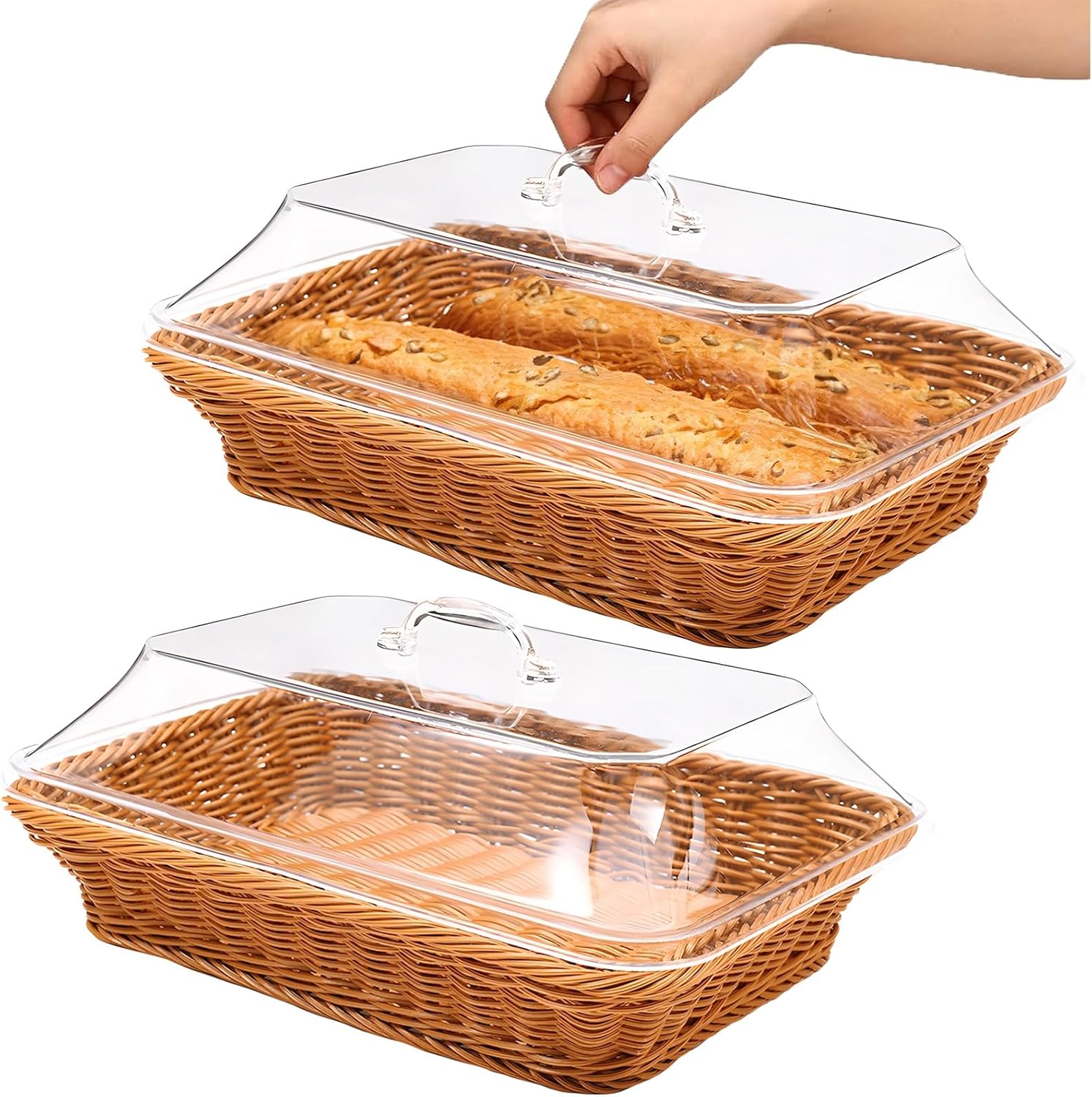 Imitation Rattan Baskets for Living Room Kitchen Dinning table
