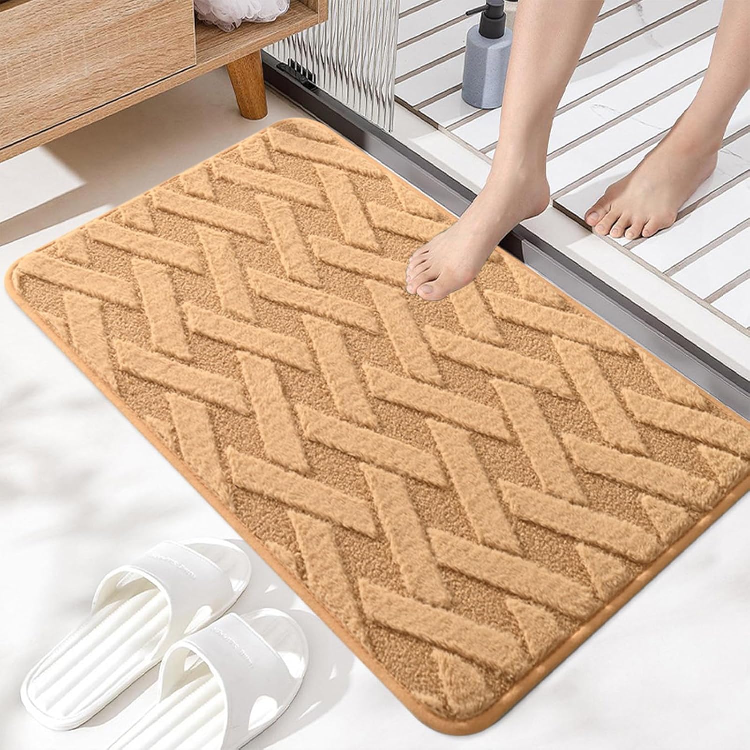 Bath Mat Rug Gold