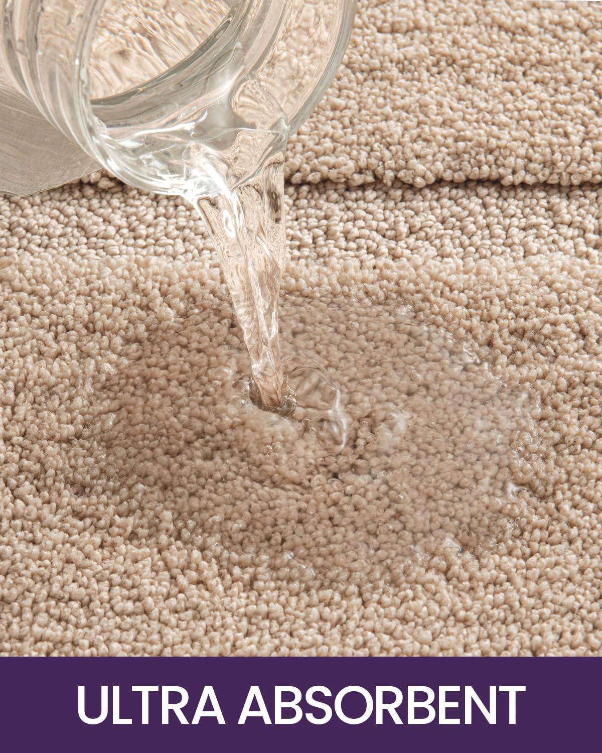 DEXI Bath Rug Microfiber 43x24 Non-Slip Soft Washable
