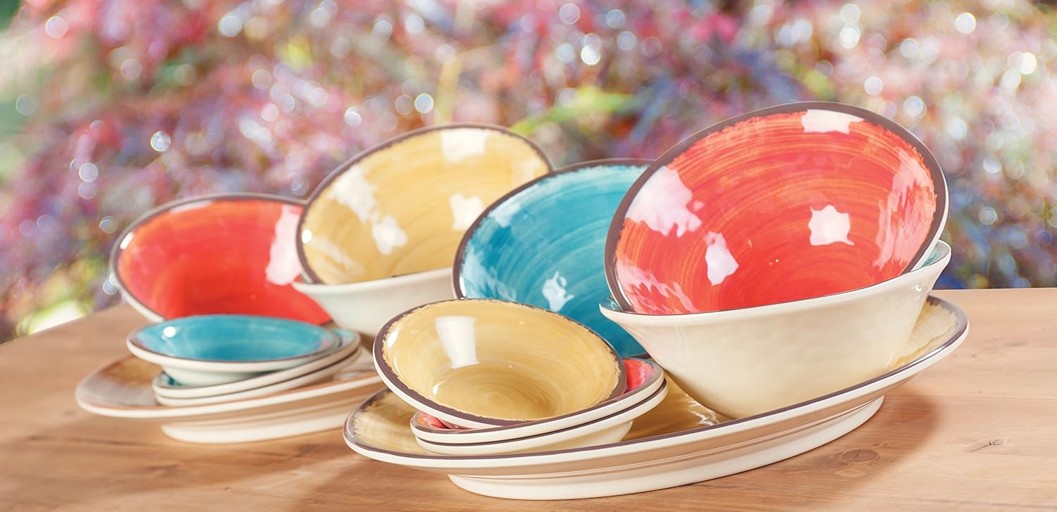 Melamine Dinner Plate - Rustic Pottery Style