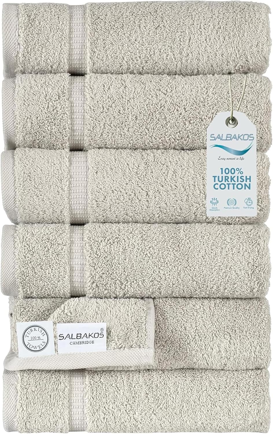 SALBAKOS Premium 6 Piece Hand Towels Set