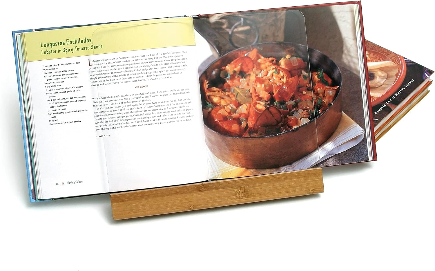Lipper International 8815 Bamboo Wood and Acrylic Cookbook Holder