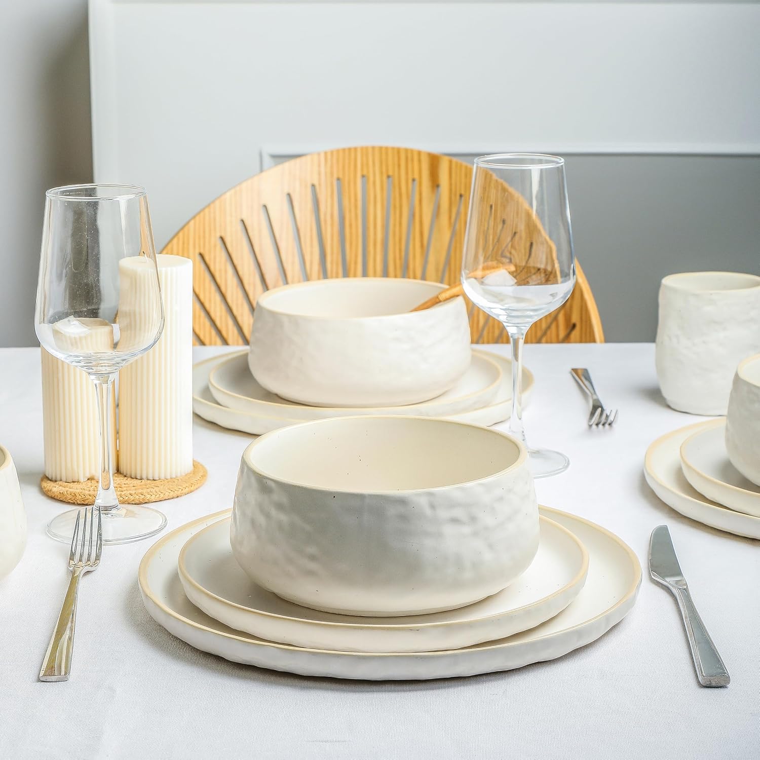 Stone by Mercer Project STONETWARE DISHWARE SET FOR 8