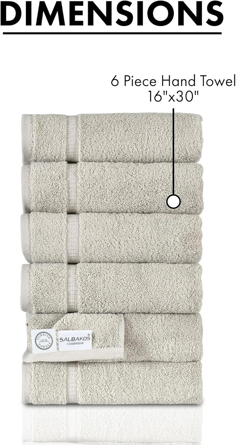 SALBAKOS Premium 6 Piece Hand Towels Set