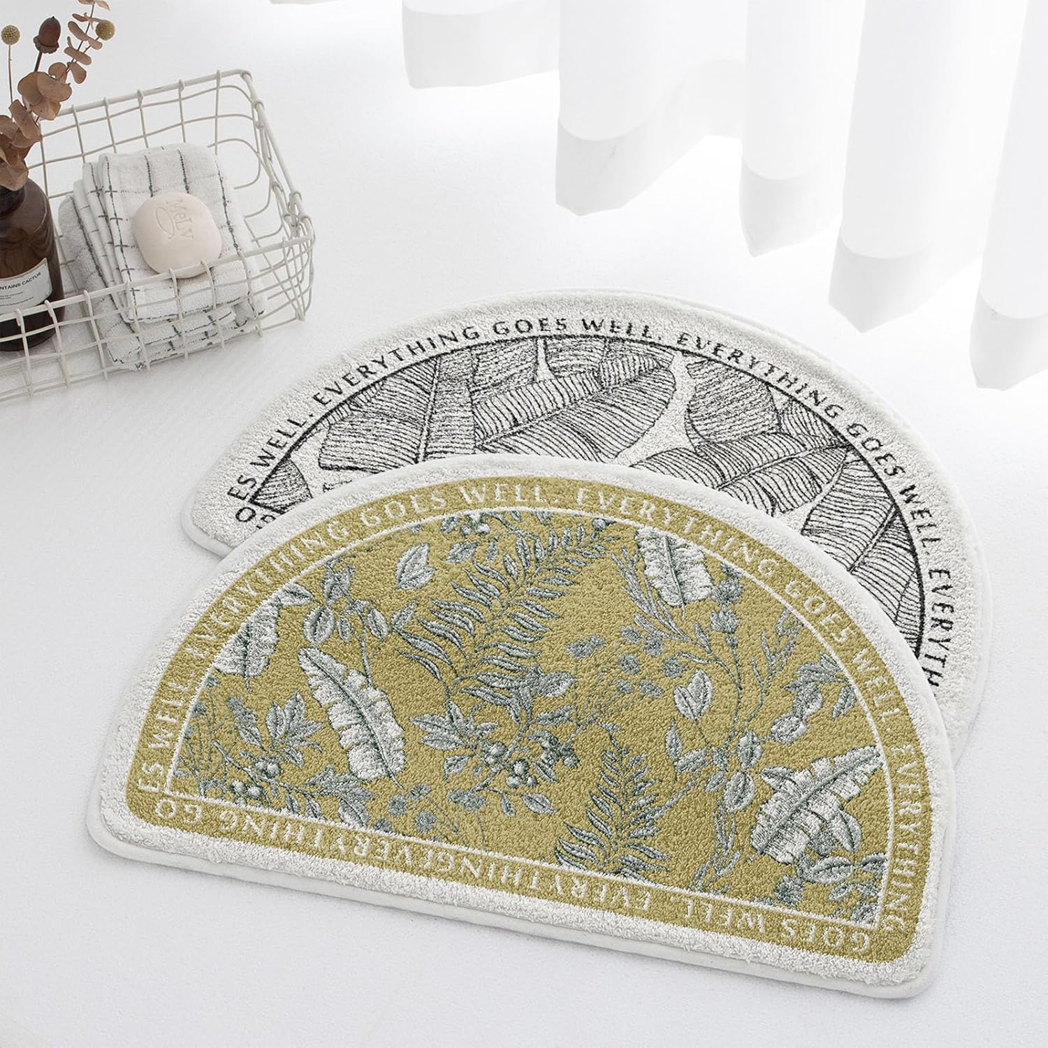 VCTops Half Circle Bathroom Rugs