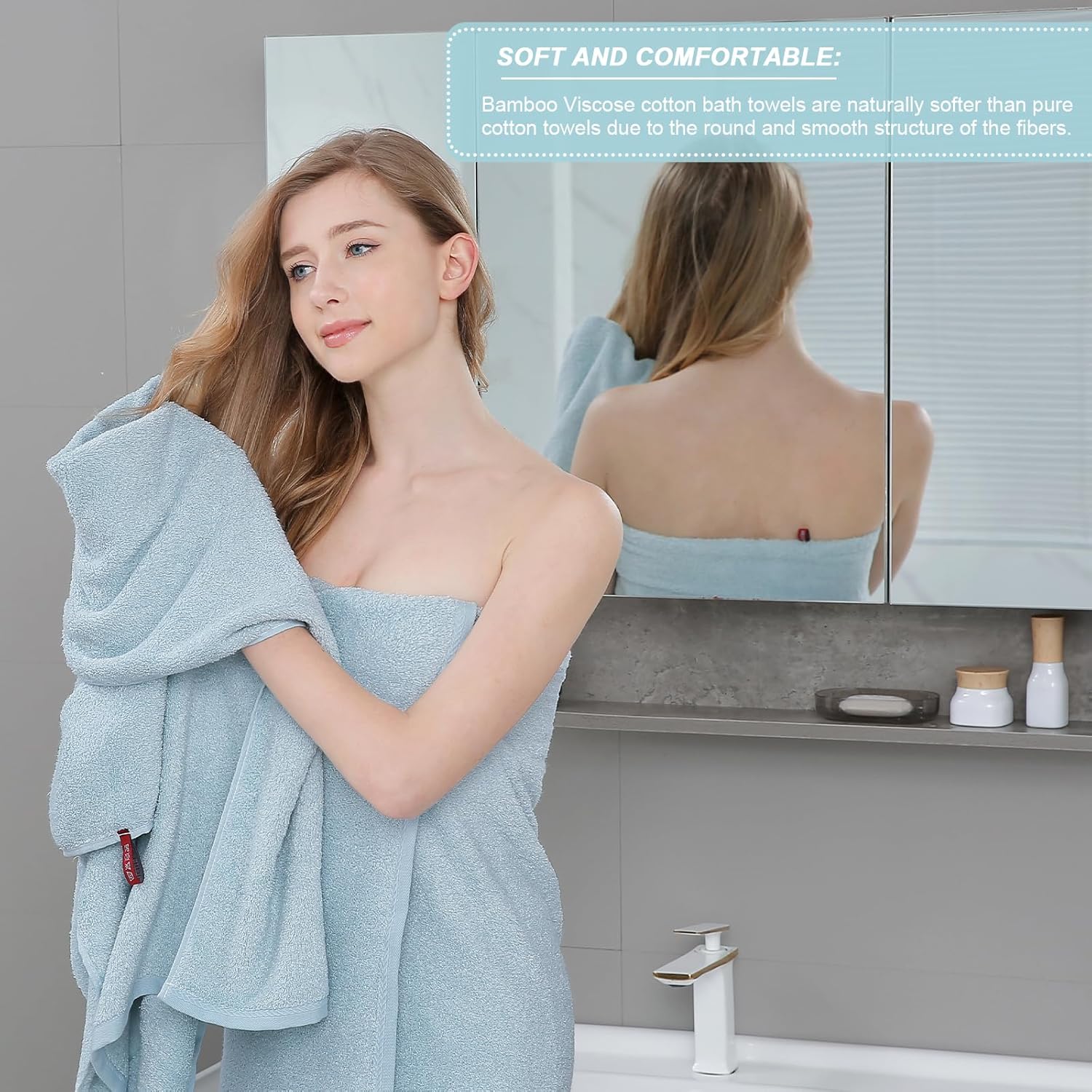Bath Towels for Home Travel Gym Ultra-Absorbent Durable