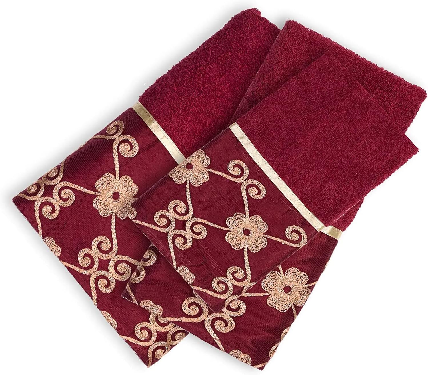 Popular Bath Vlegant Rosa Bath Towels