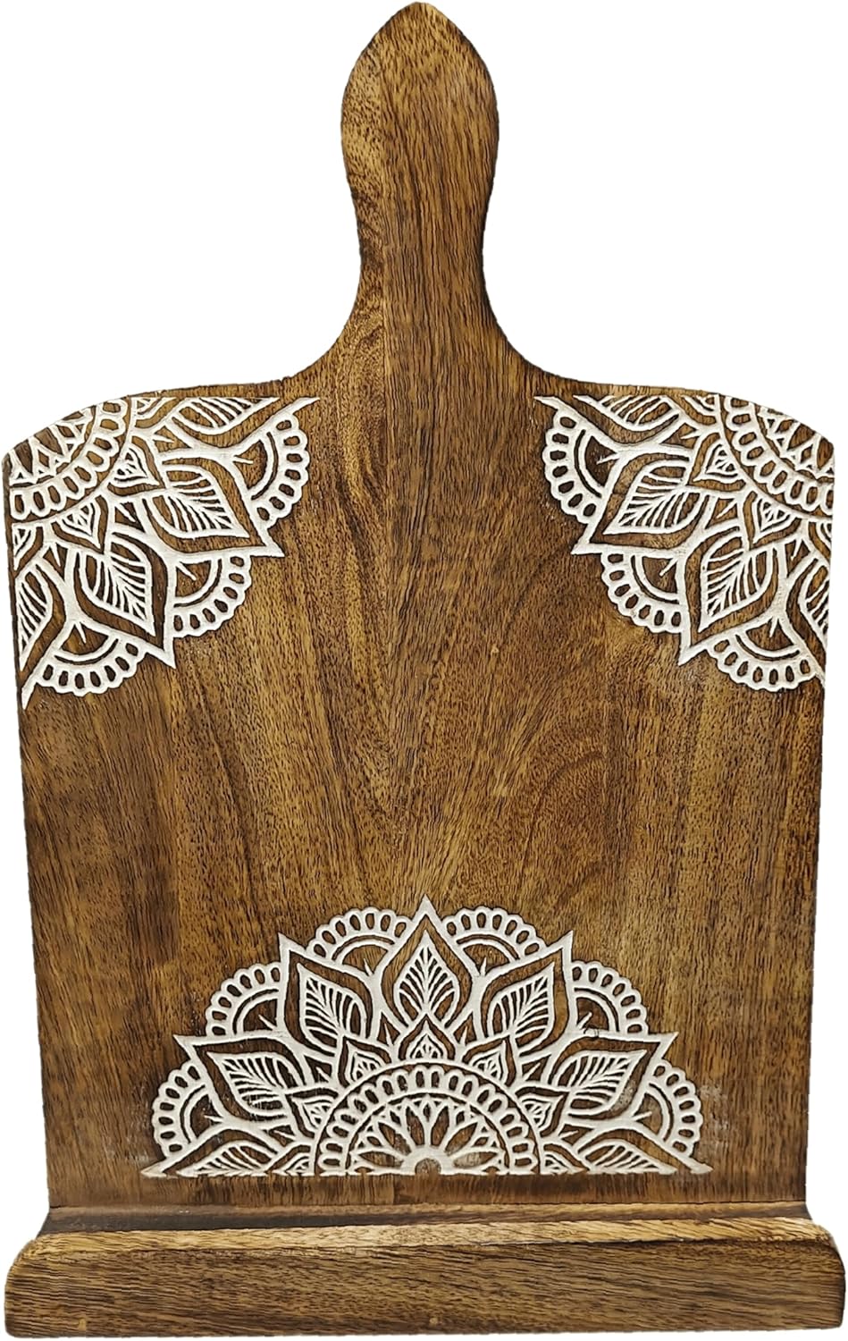Adjustable Wooden CookBook Stand with iPad Holder